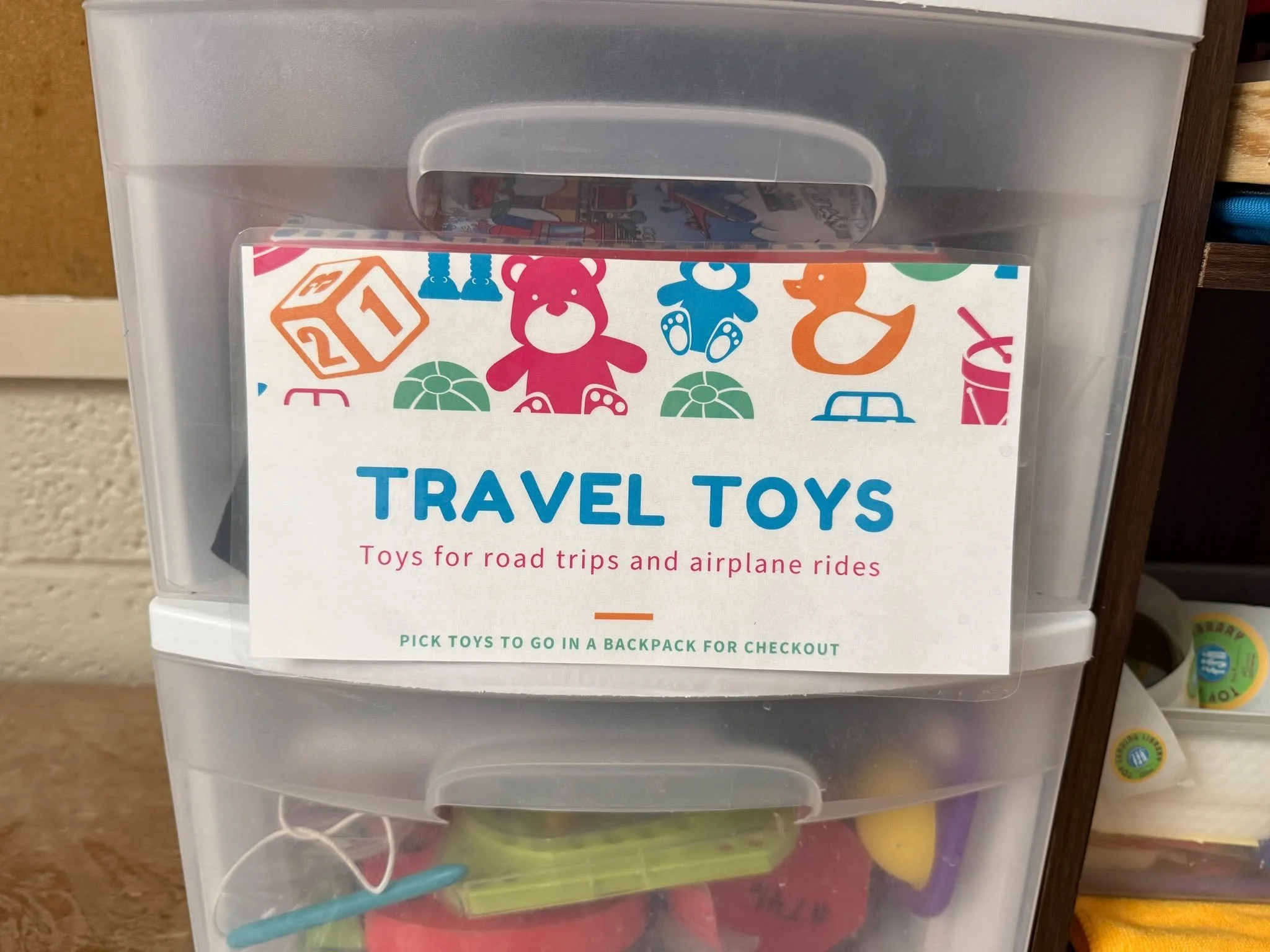 Spring Break is coming up, which means many families are on planes, trains, and road trips.
FSN's Toy Lending Library has plenty of items to entertain the kids for these trips. They are low-mess, have few or no loose pieces, and will keep your little