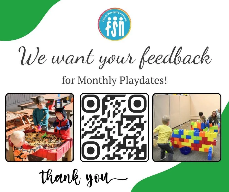 If you have brought your children to a Monthly Playdate during the 26-26 year, we would love your feedback! This should only take a few minutes of your time, and will provide valuable information for us and our programming.
To complete the Google for