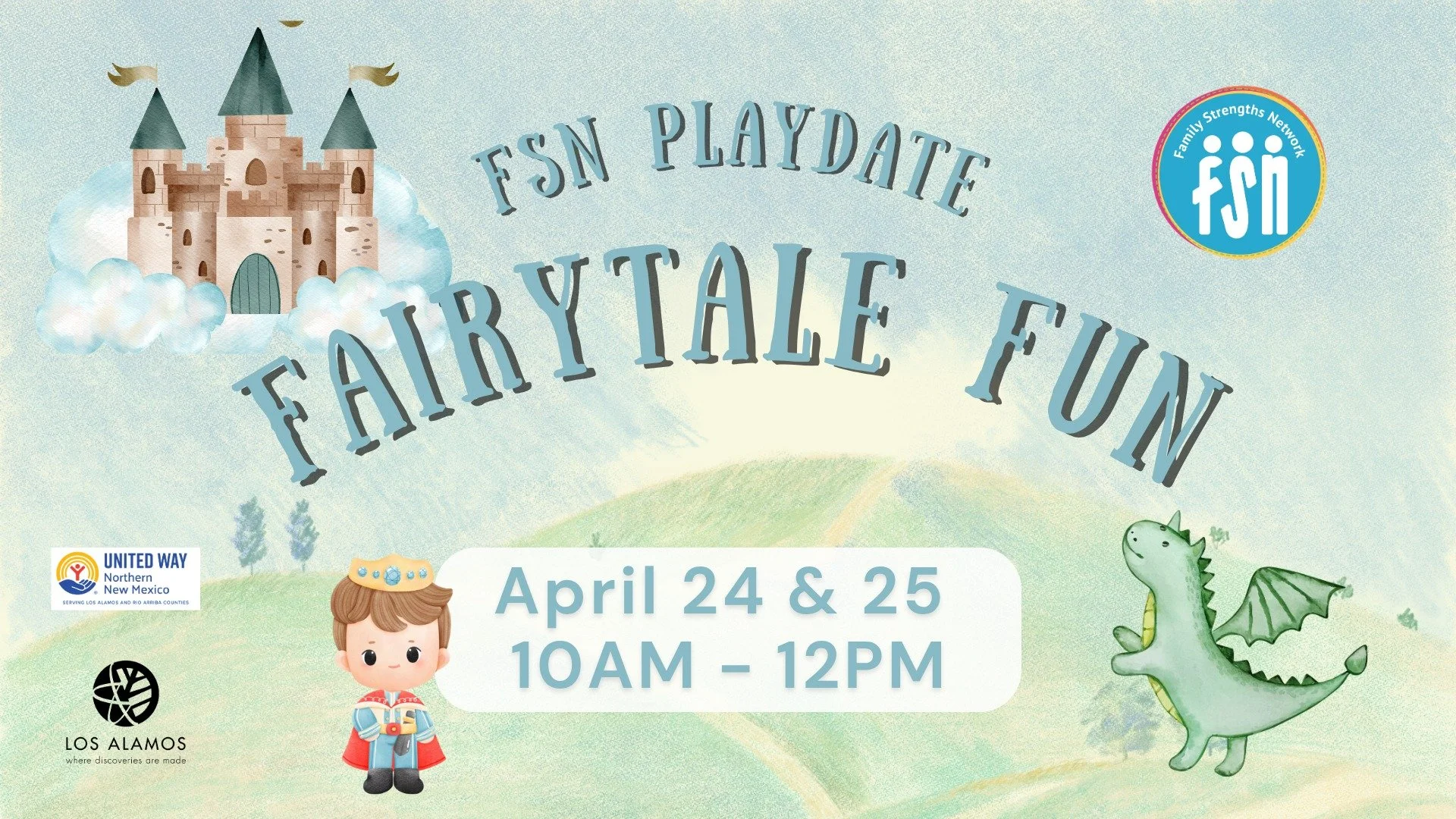 You and your little ones are cordially invited to our Monthly Playdate, where families will be immersed in a land of dragons, castles, princes, and princesses!
Friday, April 24 and Saturday, April 25 from 10AM-12PM.
Free!

Did you know? Our Monthly P