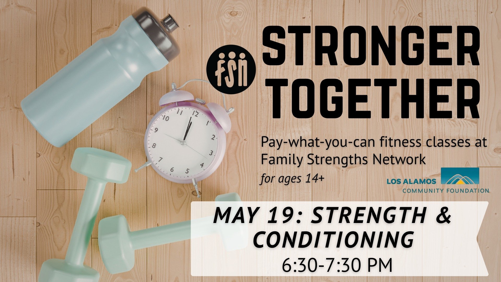 Our 2nd session of Stronger Together will combine cardio, strength, and conditioning! Join our very own Ashley for this pay-what-you-can exercise class.
You can drop in and pay what you'd like in person, or in advance: visit the linktree in our bio a