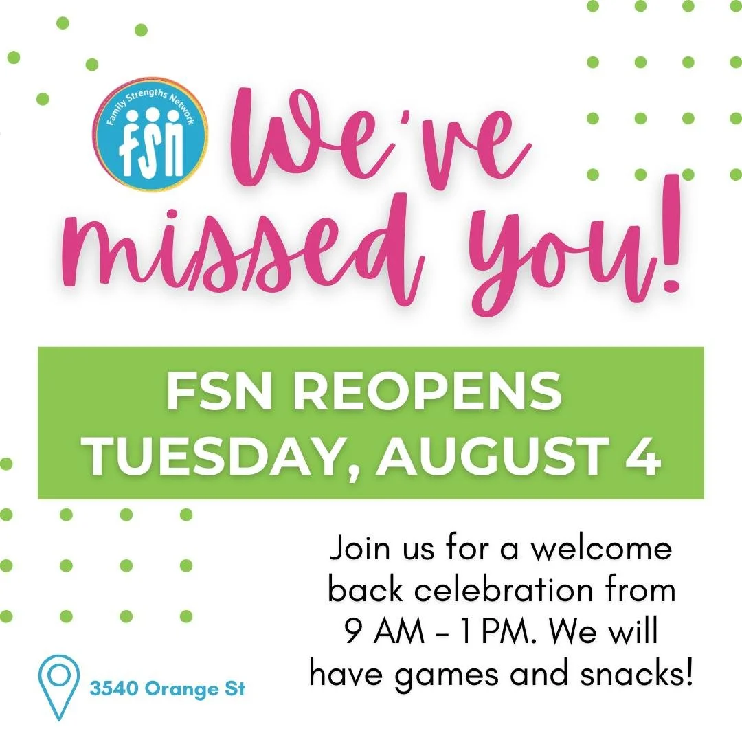 Can't wait to see our FSN families again!

Know of any new-to-town families that arrived this summer? Send them our way!