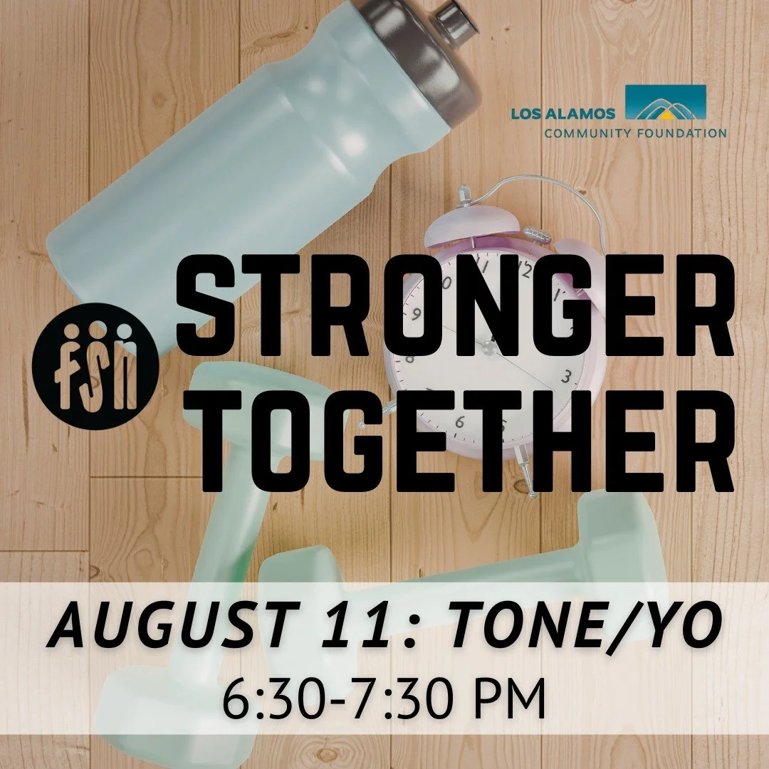 Stronger Together is back!

This is our new pay-what-you-can fitness class for ages 14 and up, for all bodies and fitness levels, done in a supportive, judgment free environment.

On Tuesday, August 11, join us for TONE/YO with Ashley!

TONE: The fir