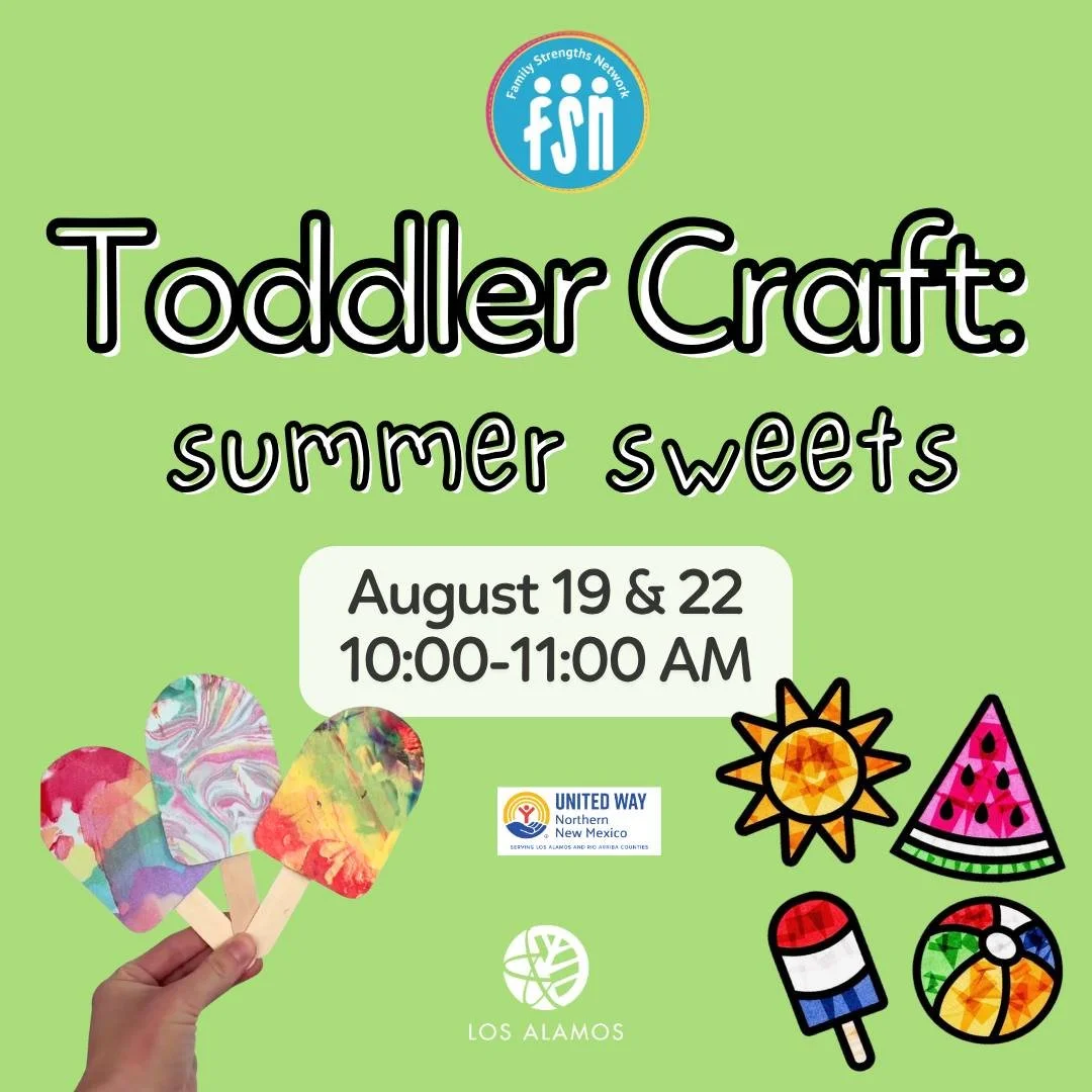 Toddler Craft at FSN this week (Aug. 19 and 22) will be reminders of summertime. 

Bring your little to craft something sweet and sunny!
