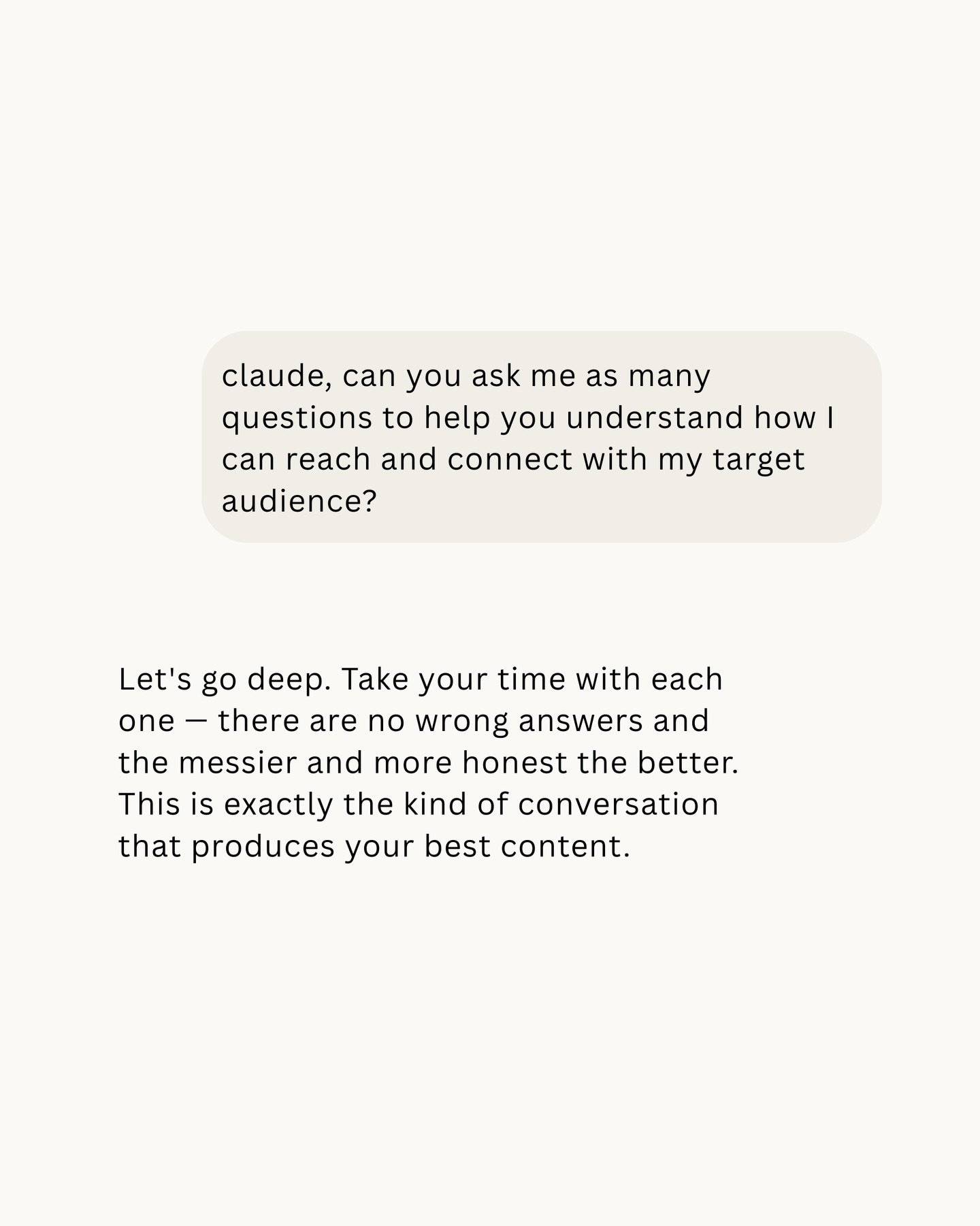 A very honest conversation with claude (as you&rsquo;ll see in all the typos and lack of polishing touchups that make things easier to read 😂).

I wanted it to help me bring back the reasons why I chose to start my business in the first place and wh