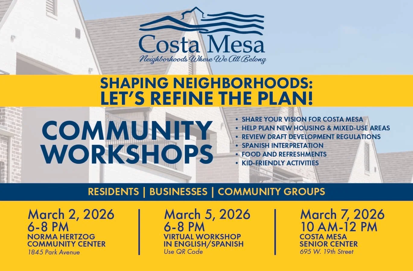 Round 2 Community Workshop - March 7