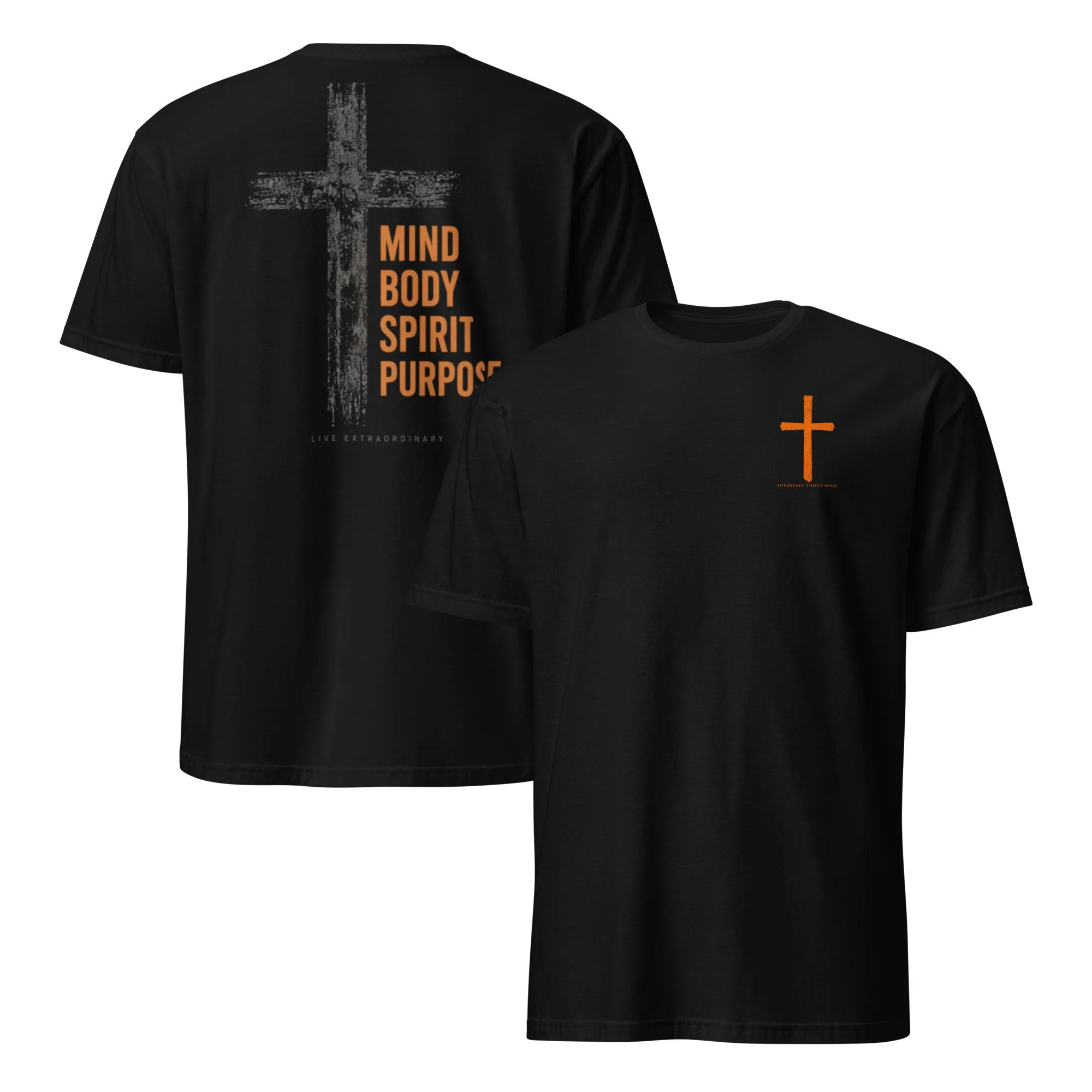 Mind Body Spirit Purpose Cross Chest LG
