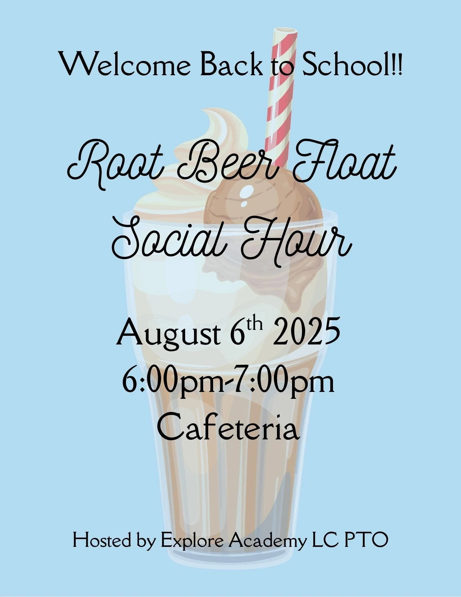 Welcome Back Root Beer Float Social