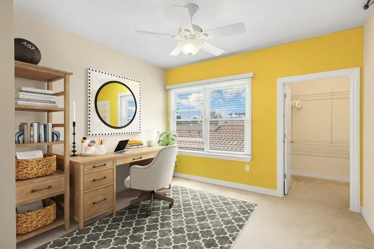 Second bedroom set up as a home office in Amistad Apartment 201