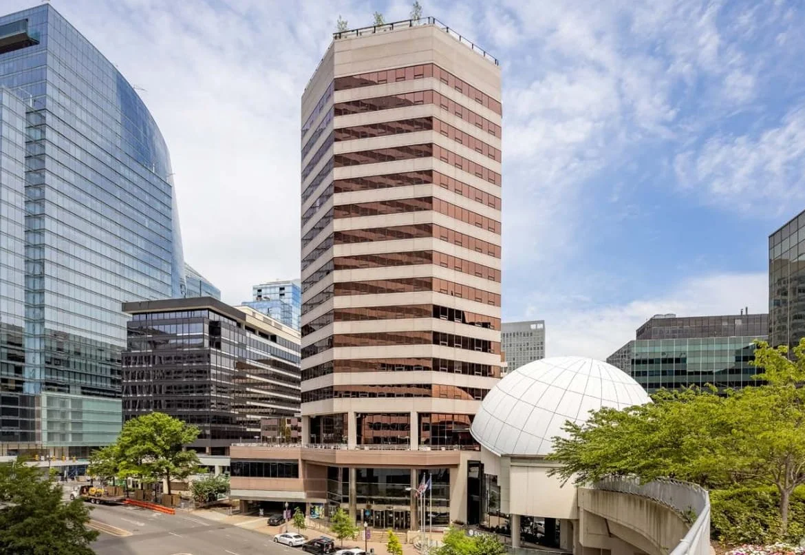 Exterior view of the multistory office building at 639 Front Street housing PARADIGM headquarters.