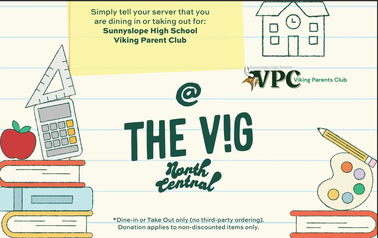 Join us for our next dine out on Wednesday, Nov. 19, at The Vig North Central! Enjoy a meal out while giving back. 15% of all sales will benefit VPC. Bring your friends and help support us.