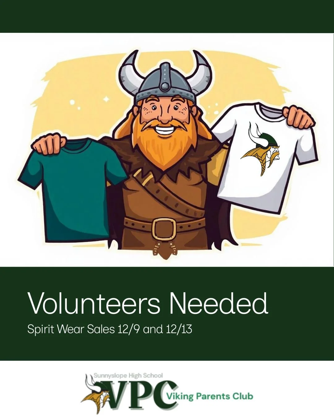 We need a few extra hands! Spirit Wear sales are happening this week, and we could use volunteer help to make it run smoothly. If you have time to spare, we&rsquo;d love to have you! Click the link in our bio to sign-up.