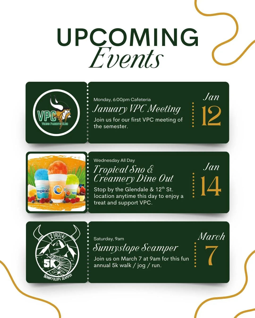 Two big VPC events this week: our January meeting and dine out day! Join us!