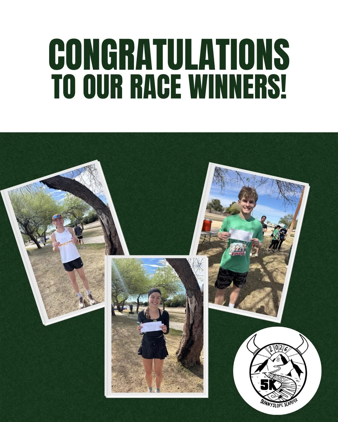 Congratulations to all of our Sunnyslope 5K Scamper winners and participants!

We&rsquo;re so grateful for the amazing community support. Thank you to everyone who came out and made the Scamper such a fun and successful event!

Check out the winners 