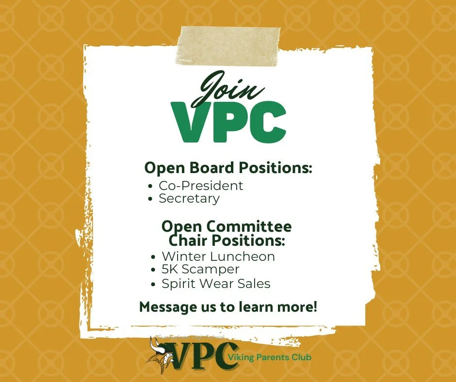 Looking to get more involved next school year? Check out these open positions with VPC! We'd love to work with you!
