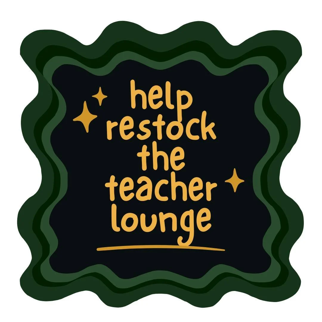 Help us show some love to our amazing teachers!

The teacher lounge is in need of a refresh, and we&rsquo;d love your help restocking it. You can donate snacks, drinks, or contribute funds!

Click the link in our bio to sign up and support our staff.
