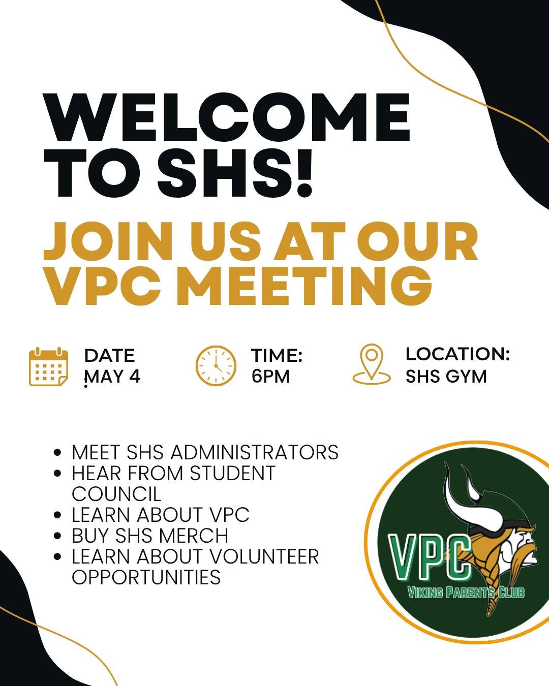 Calling all incoming Slope families! Join us for our final VPC meeting of the year!

Come learn what VPC is all about, meet other parents, and hear directly from our principal and student council about what&rsquo;s ahead. Plus, you can shop our lates