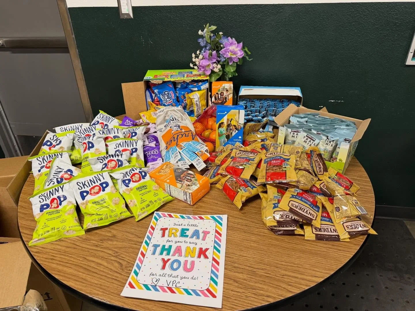 Treating our Sunnyslope Teachers &amp; Staff this week has been amazing thanks to the always generous support of our Viking Parent Club community! From stocking the lounges yesterday to being able to present each staff member with an exclusive polo s