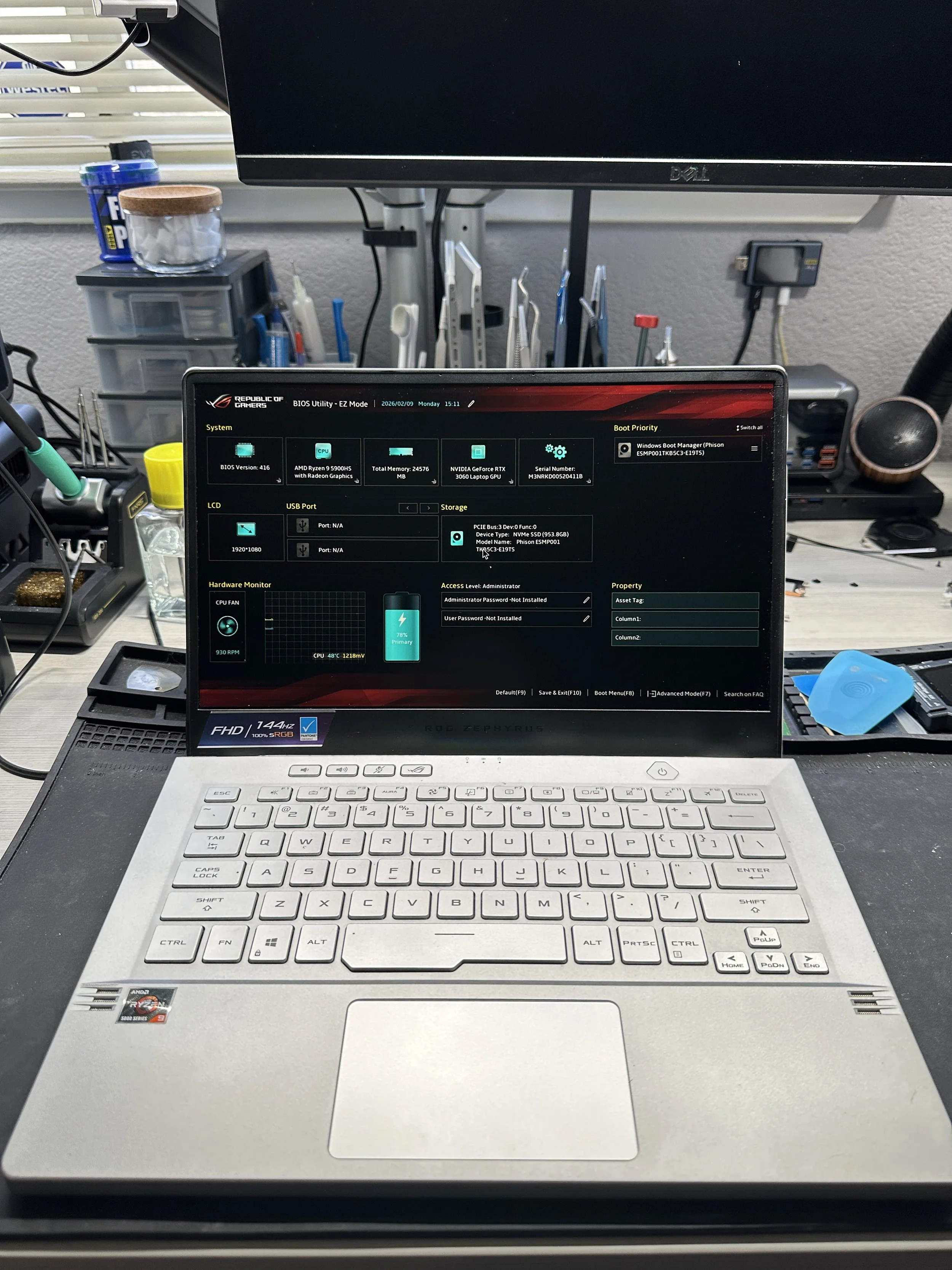 ASUS ROG Zephyrus G14 GA401Q - No Power