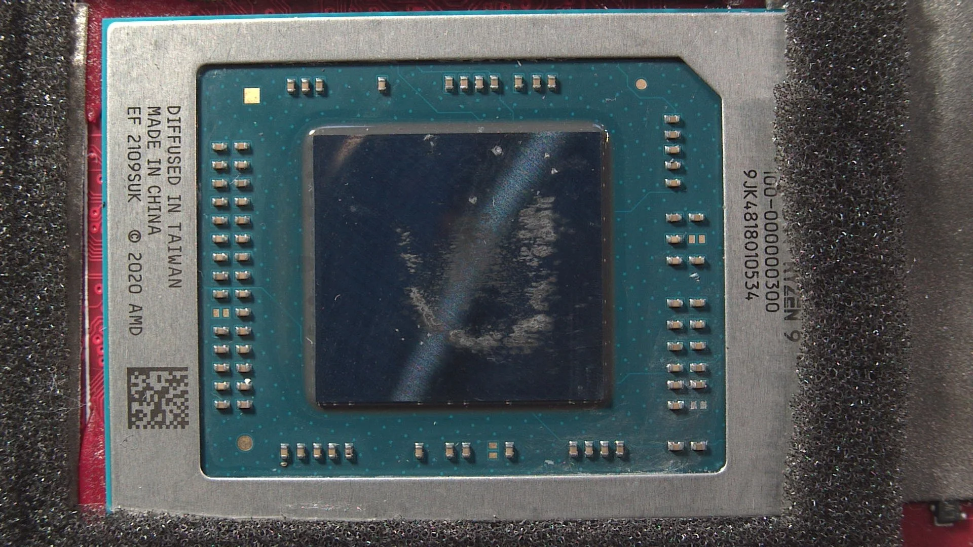 Cleaned and repaired Asus ROG Zephyrus G14 GA401Q motherboard after liquid metal damage and power rail restoration