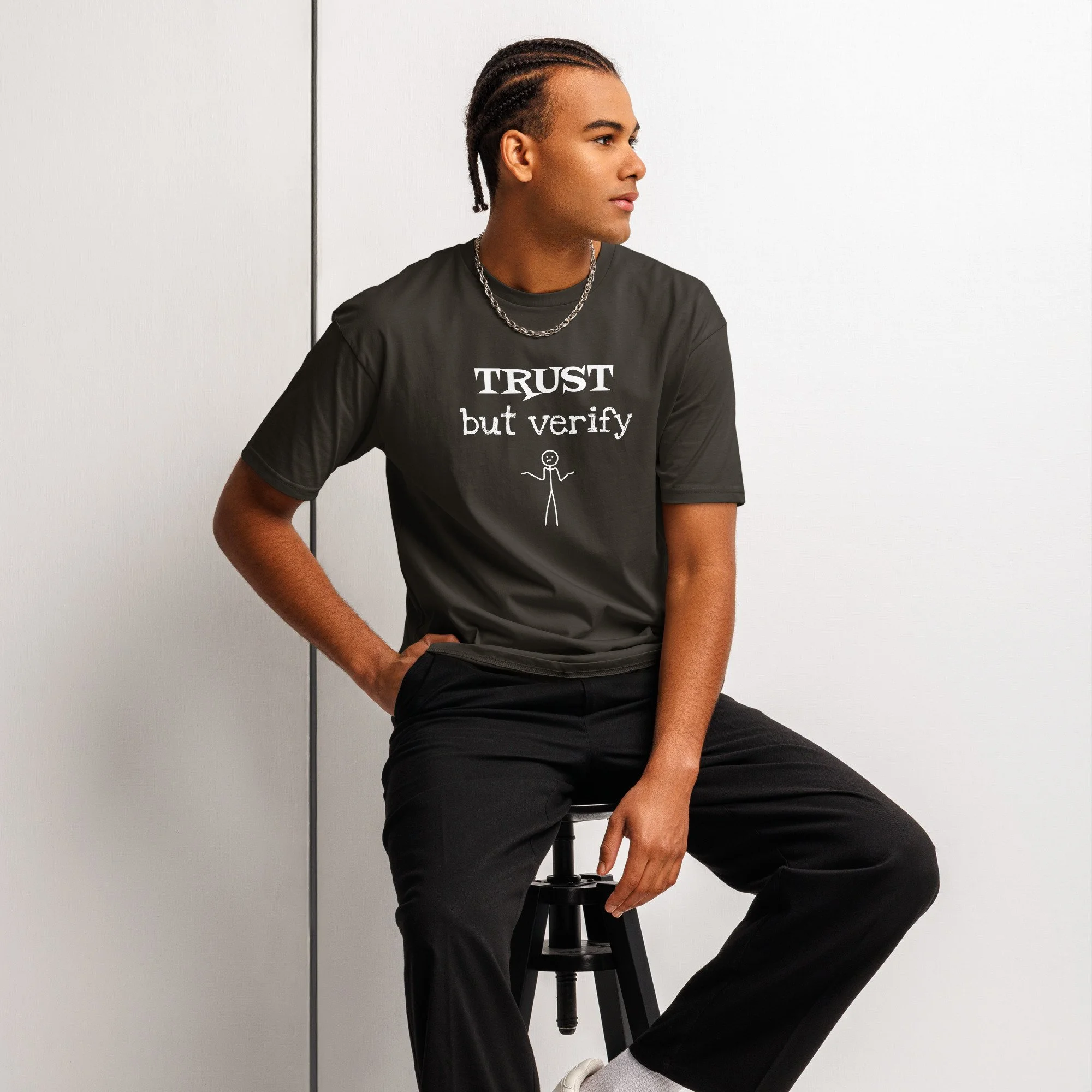 Trust but Verify - Men's Premium Short Sleeve Tee