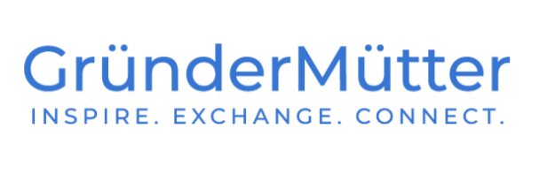 Blaues Logo des Netzwerkes GründerMütter