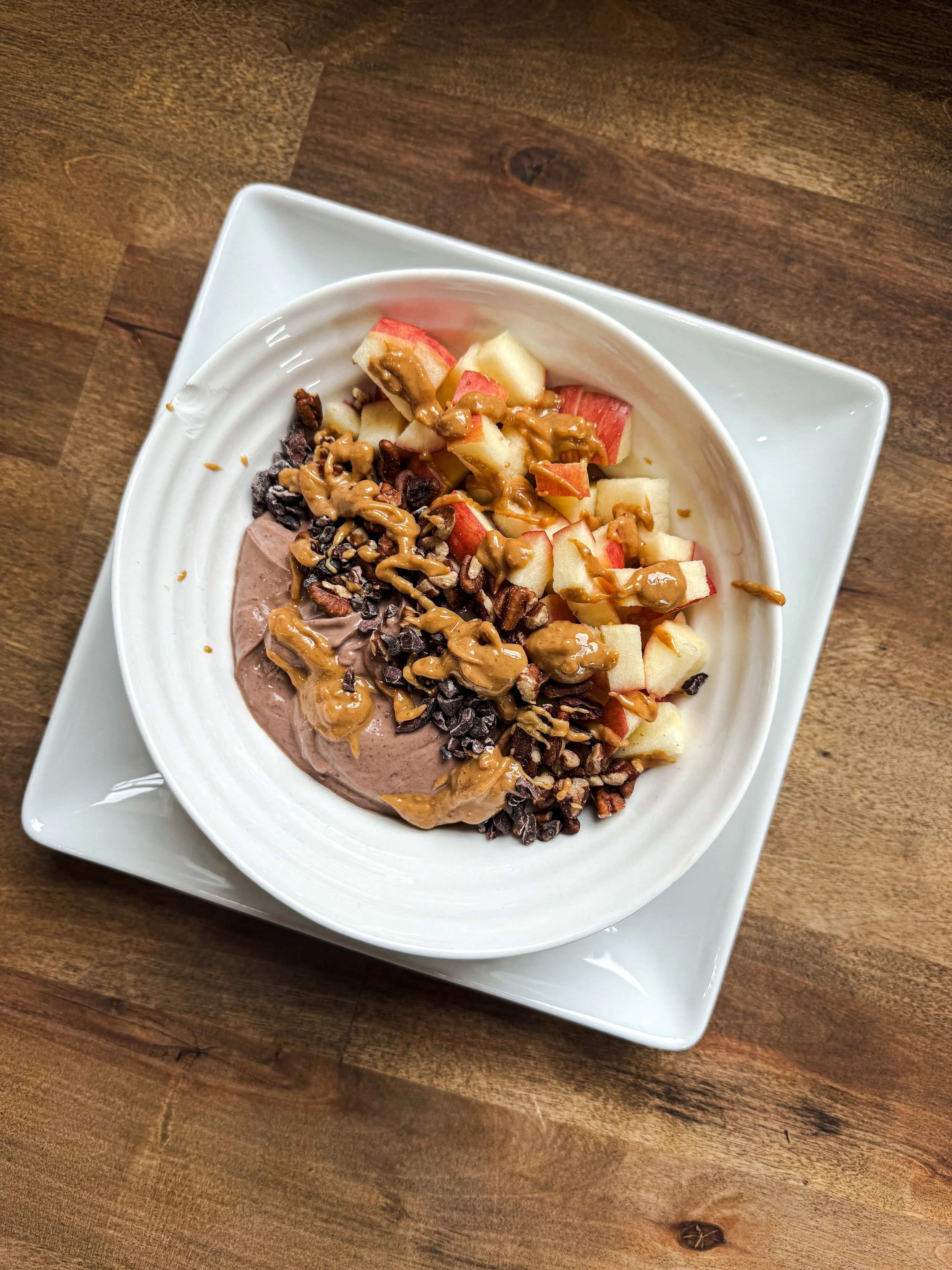 Chocolate Turtle Protein Bowl