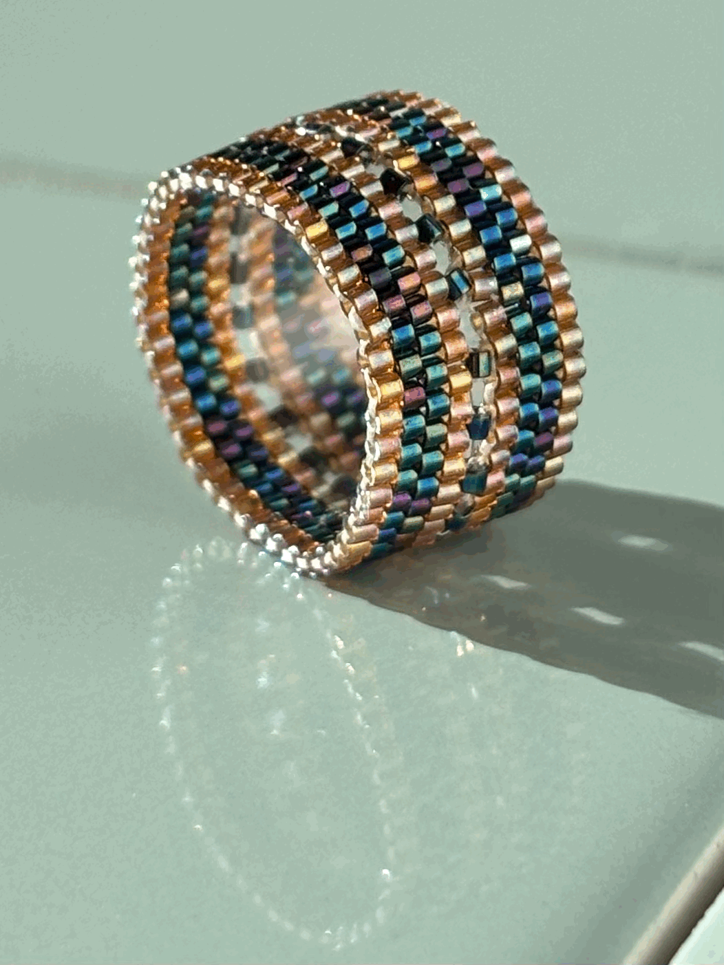 Inside view of the Mirror Stacked Mango Black Rainbow