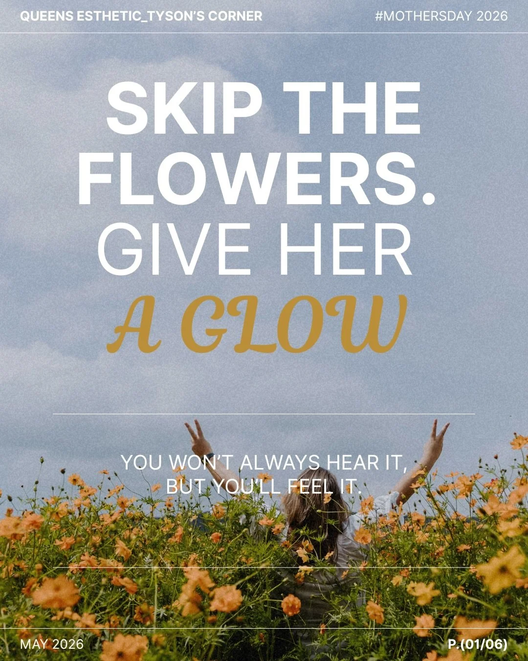This Mother&rsquo;s Day, one hour is all she needs. Just for her. Queensesthetic.com. 571-541-0828