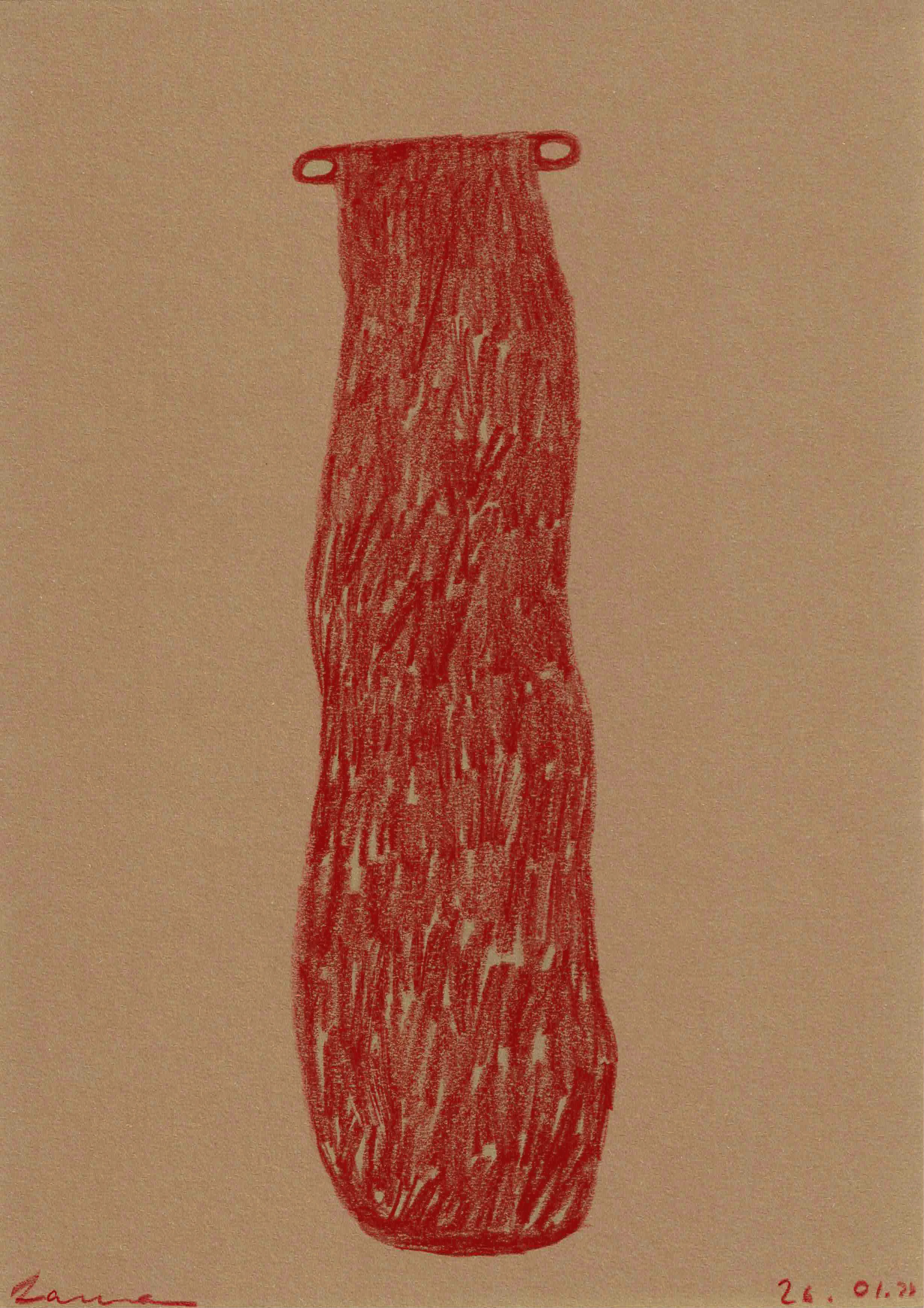 Column, pencil on paper, 2025