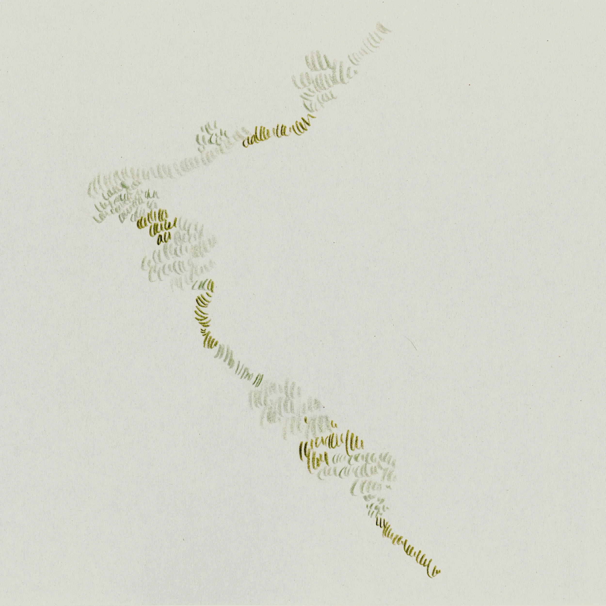Inca trail, pencil on paper, 2022