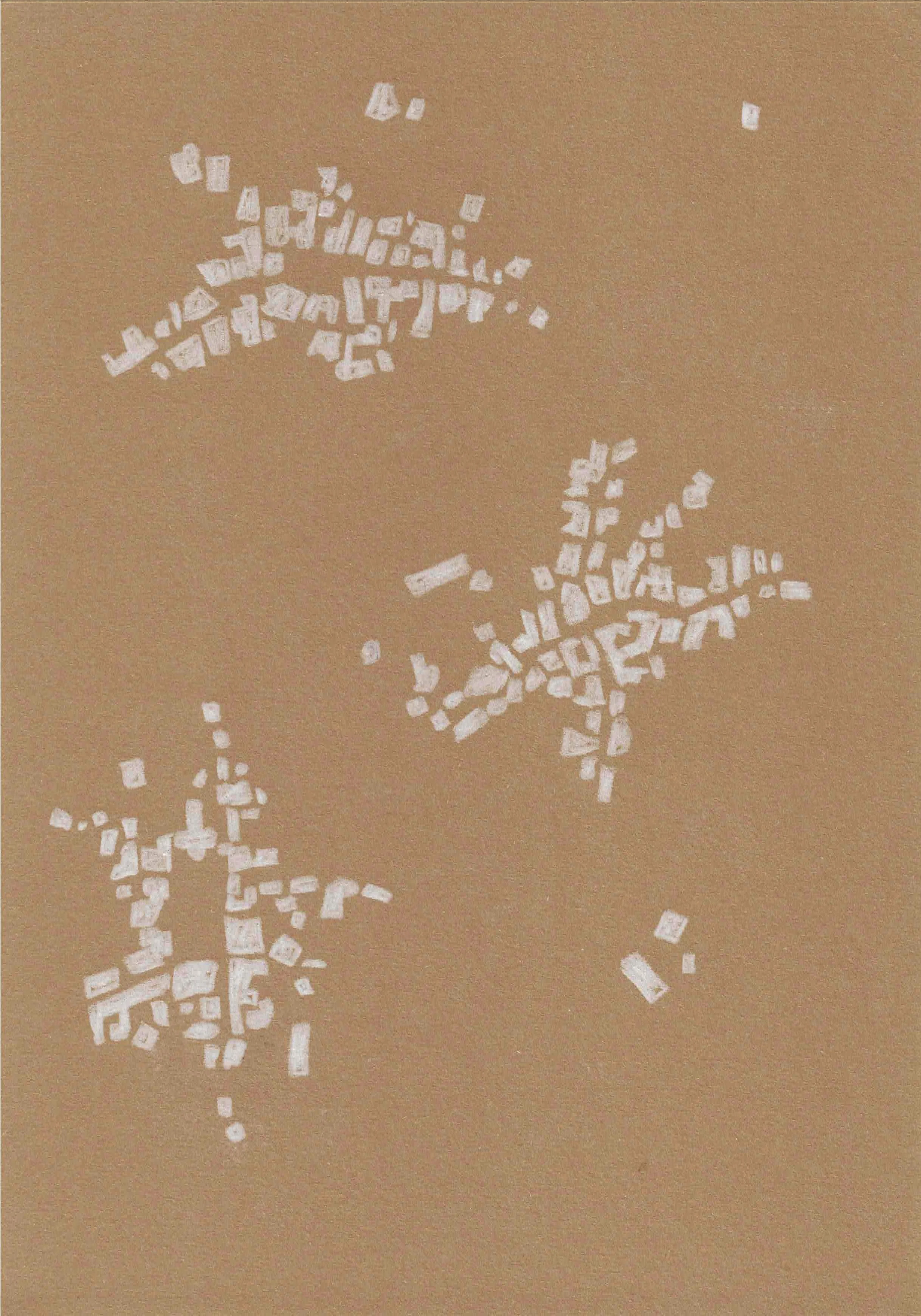 Pueblos blancos/ White villages, Andalucia, pencil on paper, 2023