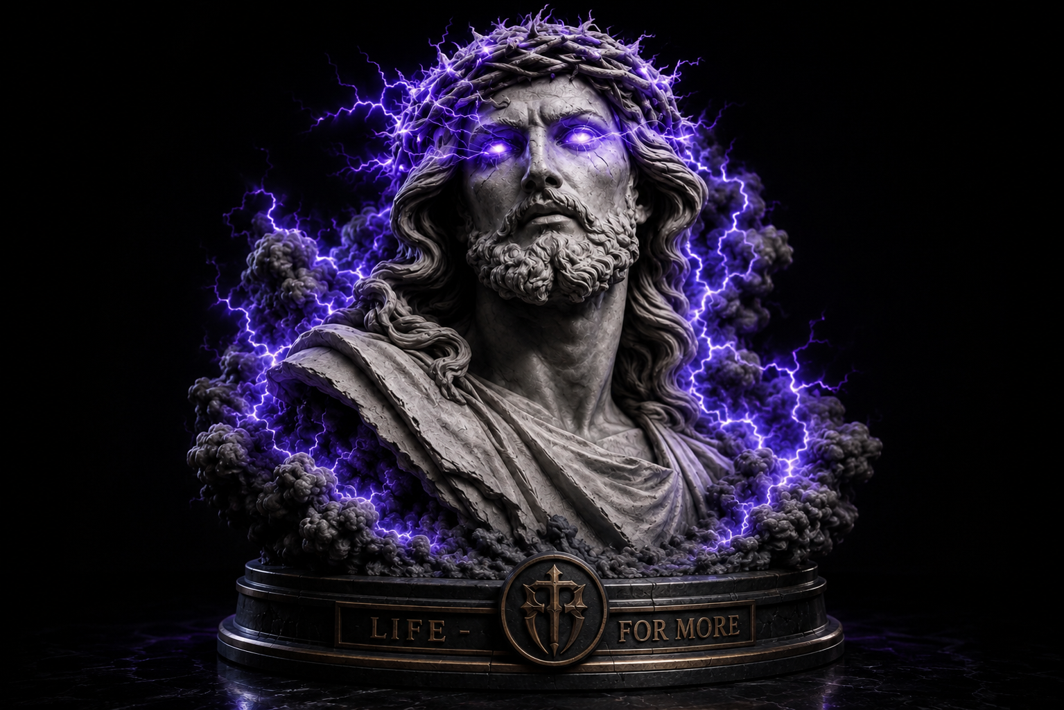 Jesus Christ Conquering King 3D Bust Statue