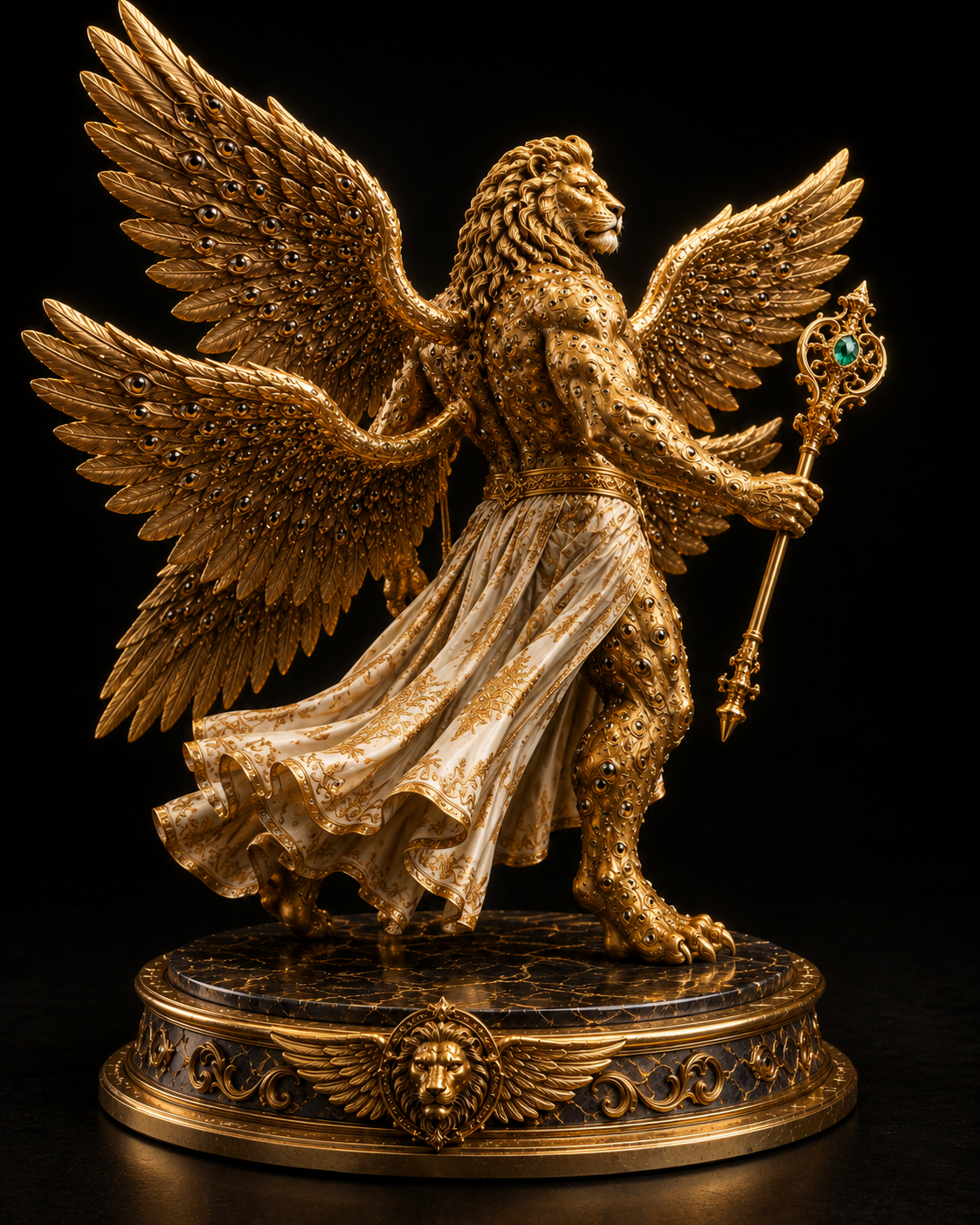 Lion Cherub 3D Miniature Statue | The First Living Creature