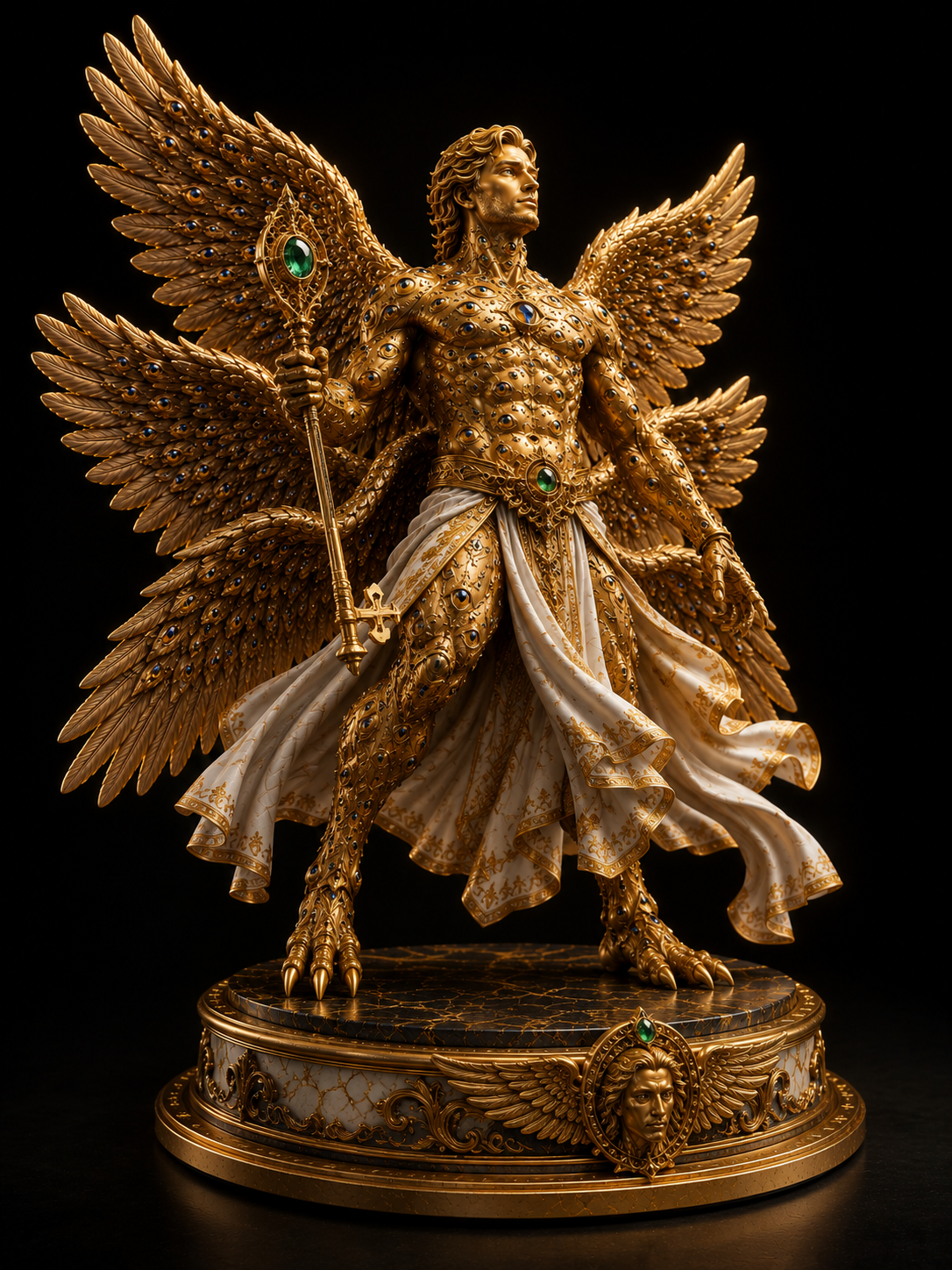Celestial Guardian Man Cherub 3D Immortality Figurine