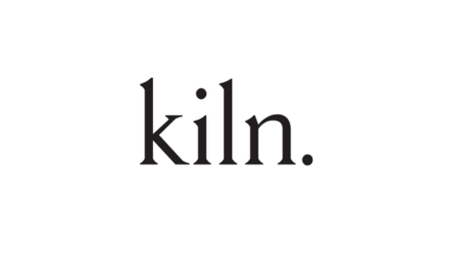 The word 'kiln.' in black lowercase letters on a white background.