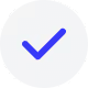 Blue checkmark icon inside a circle