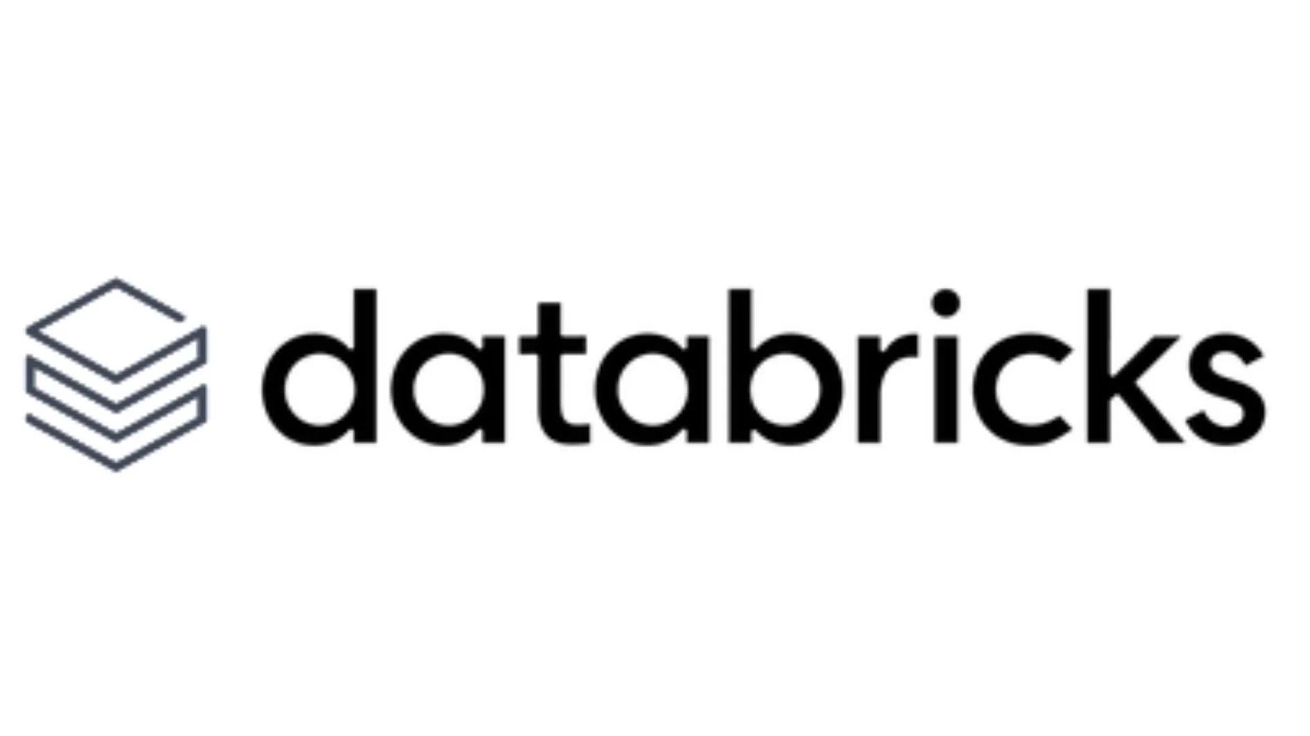 Databricks logo featuring a stylized three-layered cube icon and the text 'databricks' in lowercase