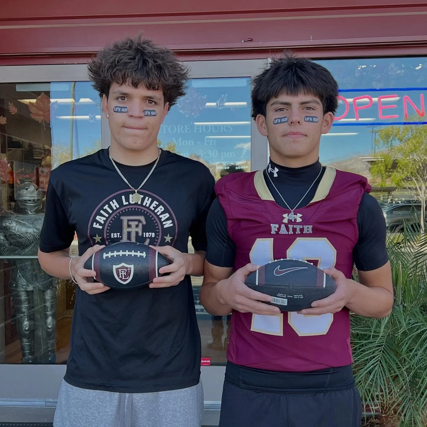 Faith Lutheran vs Liberty tonight at 7. Dropping our Faith Football and Basketball today in honor of Friday Night Lights!!! Come down to the SHIELD and get yours today!!! GOOO CRUSADERS! 🏈🏈🏈