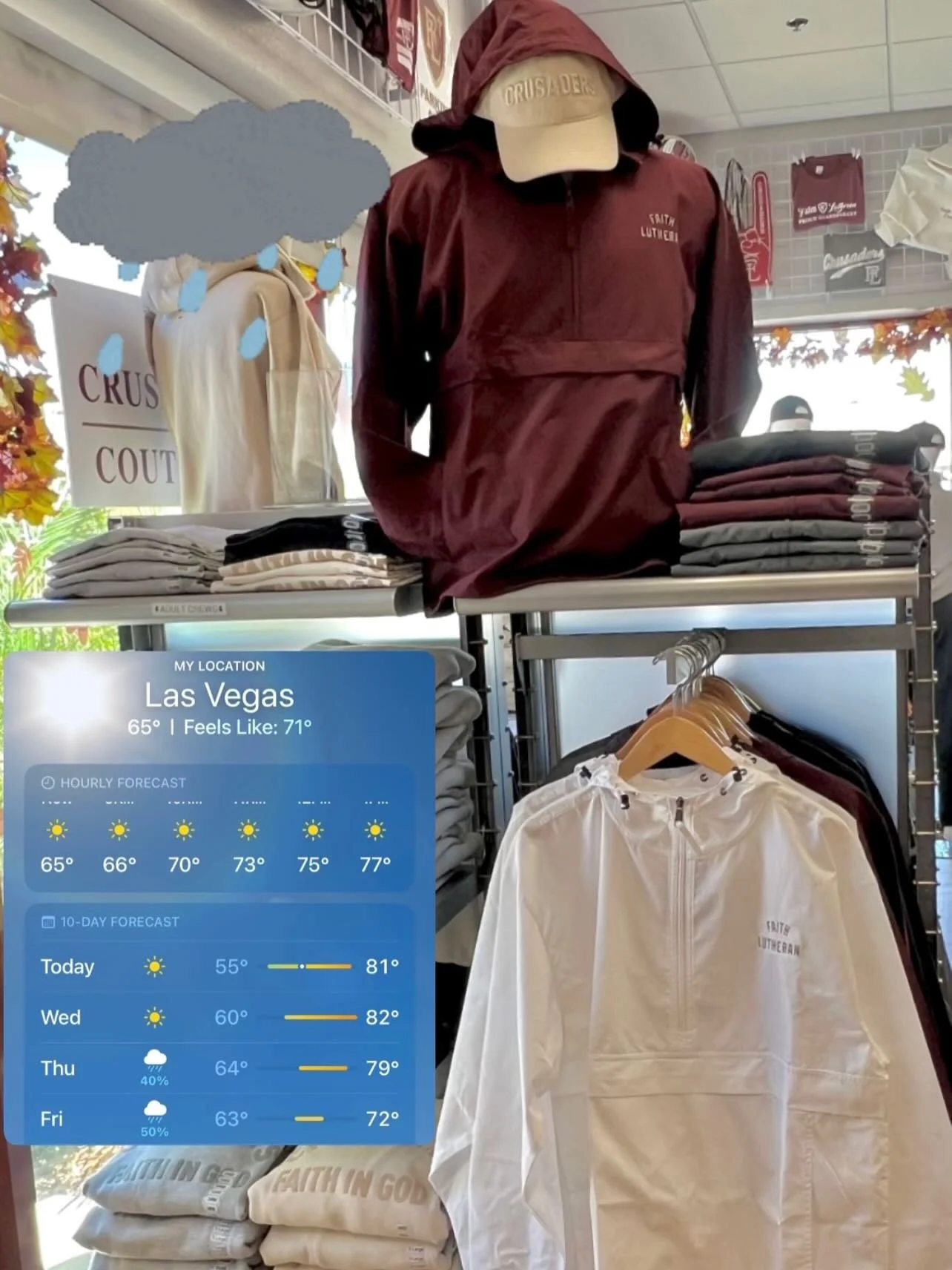 Thursday and Friday rain drops will be falling on your head!!! 🌧️ ☔️ ☁️ Umbrellas big and small, jackets to keep you dry and warm. Visit the SHIELD, we&rsquo;ve got you covered.
