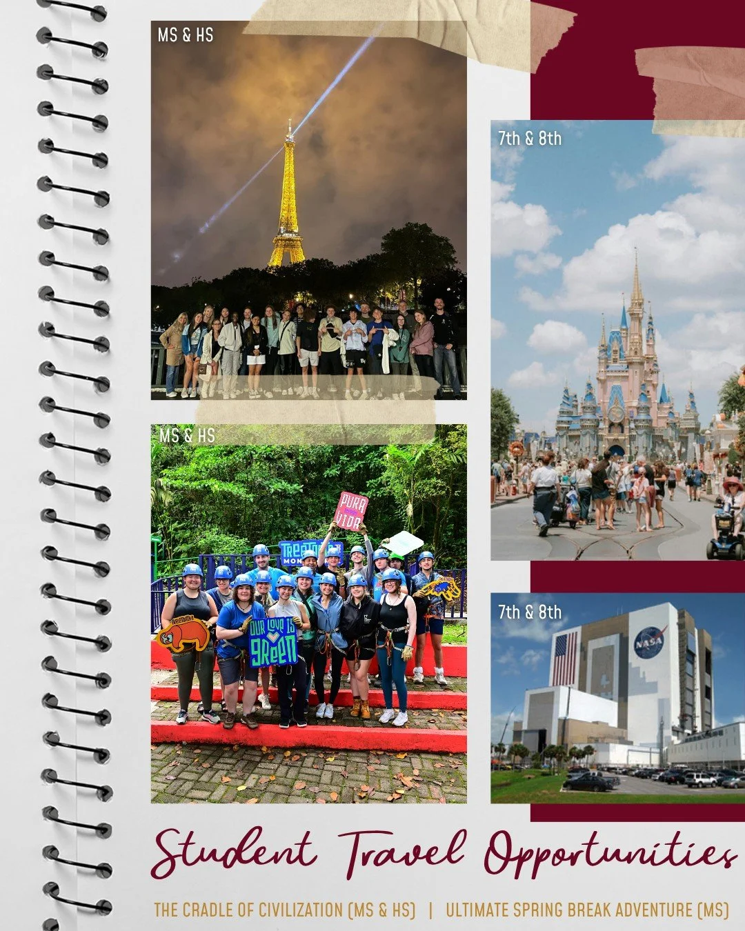 Did you know that we currently have TWO separate and amazing travel opportunities for students? 🌍✈️ Check out both options below!

✈️ Trip #1 &mdash; Summer 2026: Greece &amp; Rome (Middle School &amp; High School)
It&rsquo;s not too late to join th