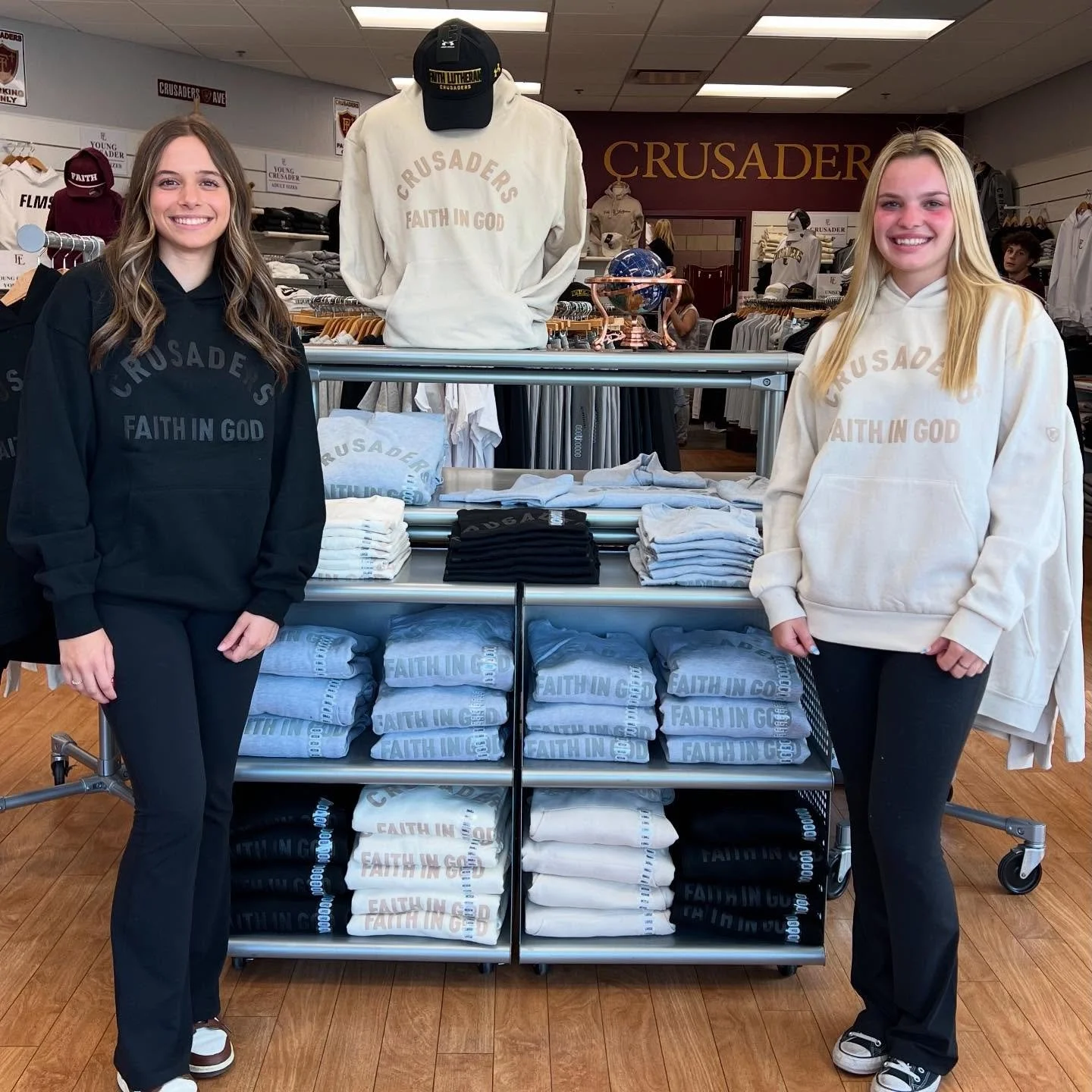 Crusaders Faith in God is BACK!!! Hurry and get your hoodie, t-shirt, full zip and crew before it sells out!!! They would make a great Christmas gift. 🎄 ❤️🤍💚