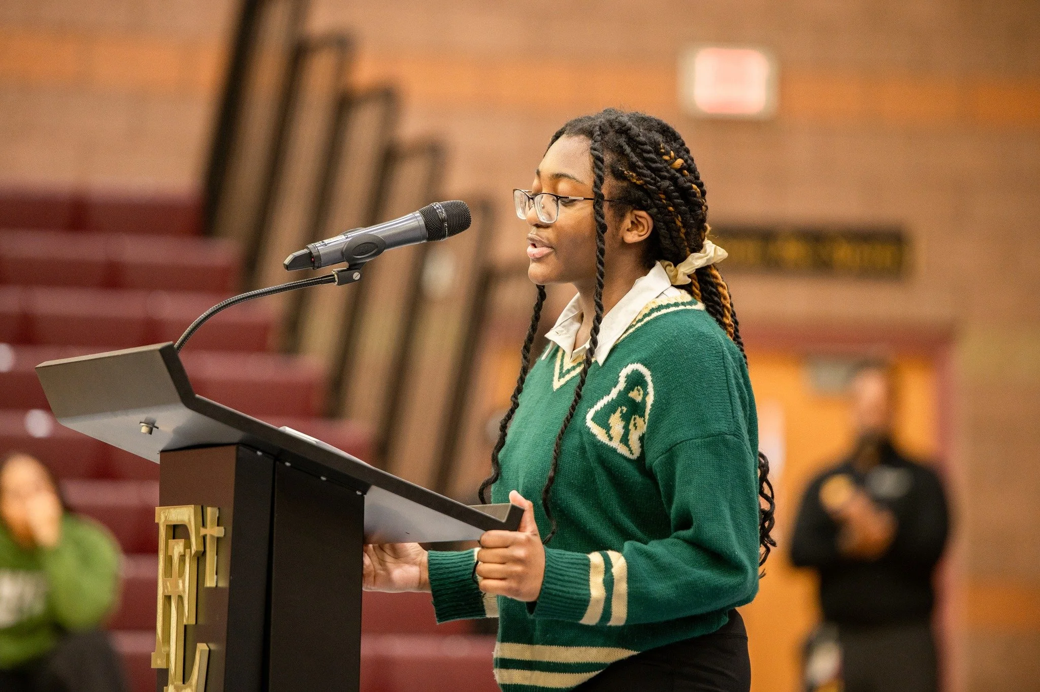 Today, our Black Student Association hosted their annual assembly for both middle school and high school students as we celebrated the 100th anniversary of Black History Month! 

Students shared important facts about influential Black figures and mom