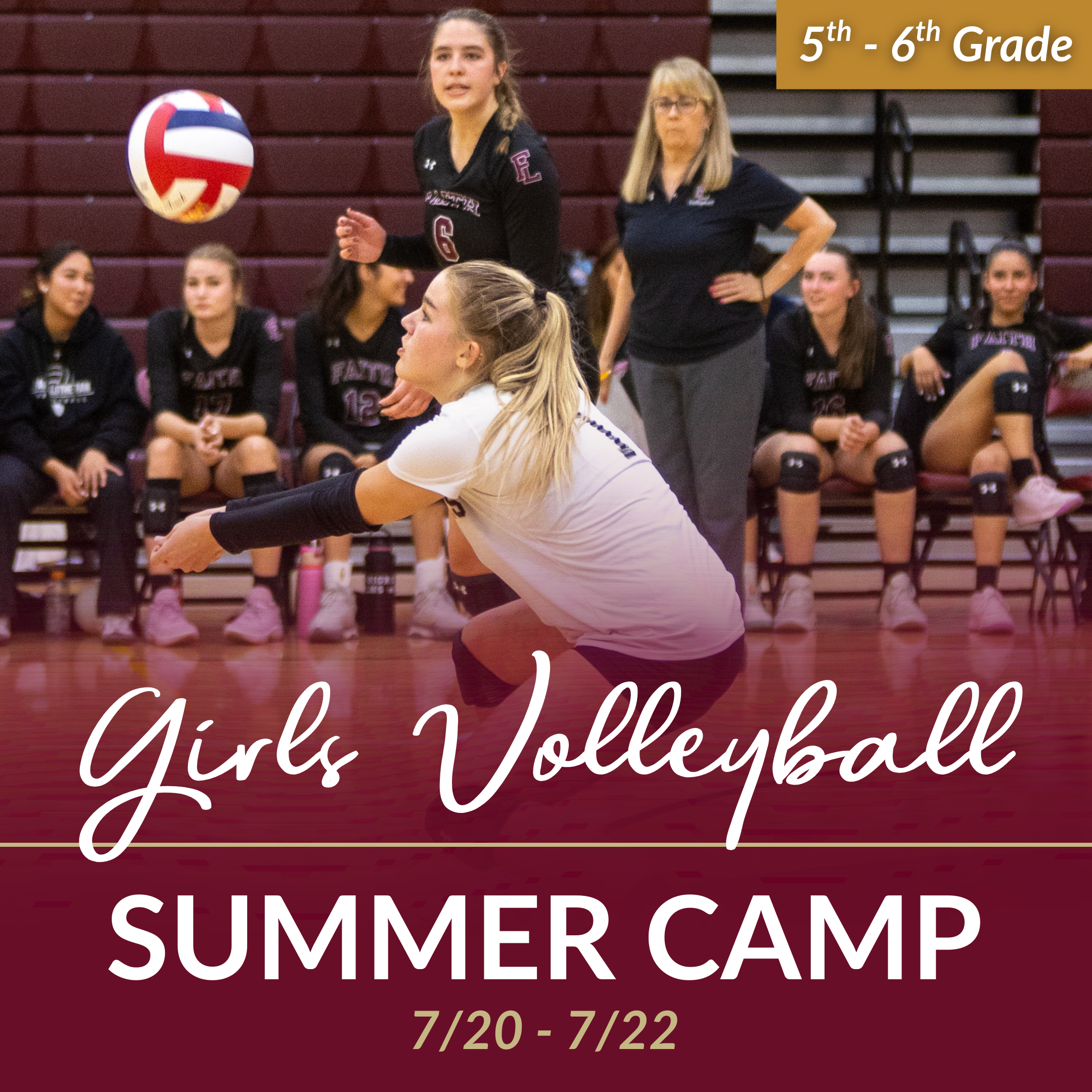 7/20 - 7/22 | Girls Volleyball Summer Camp (Grades 5 - 6)