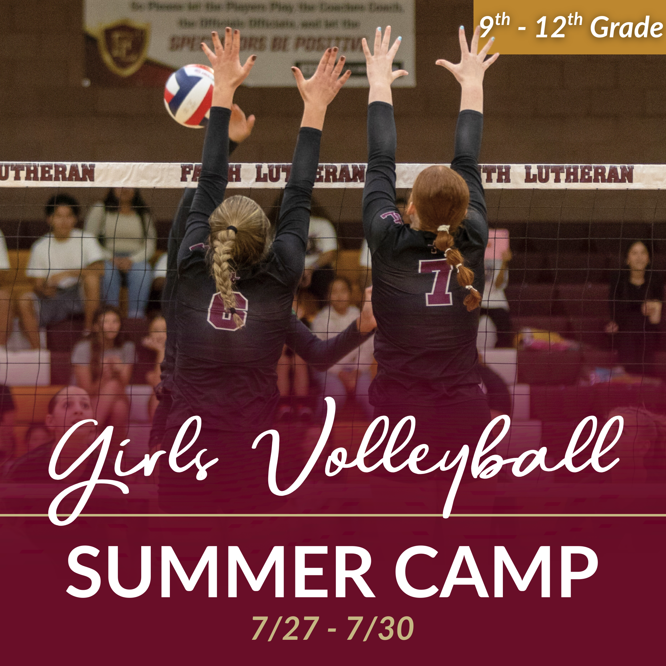 7/27 - 7/30 | Girls Volleyball Summer Camp (Grades 9 - 12)
