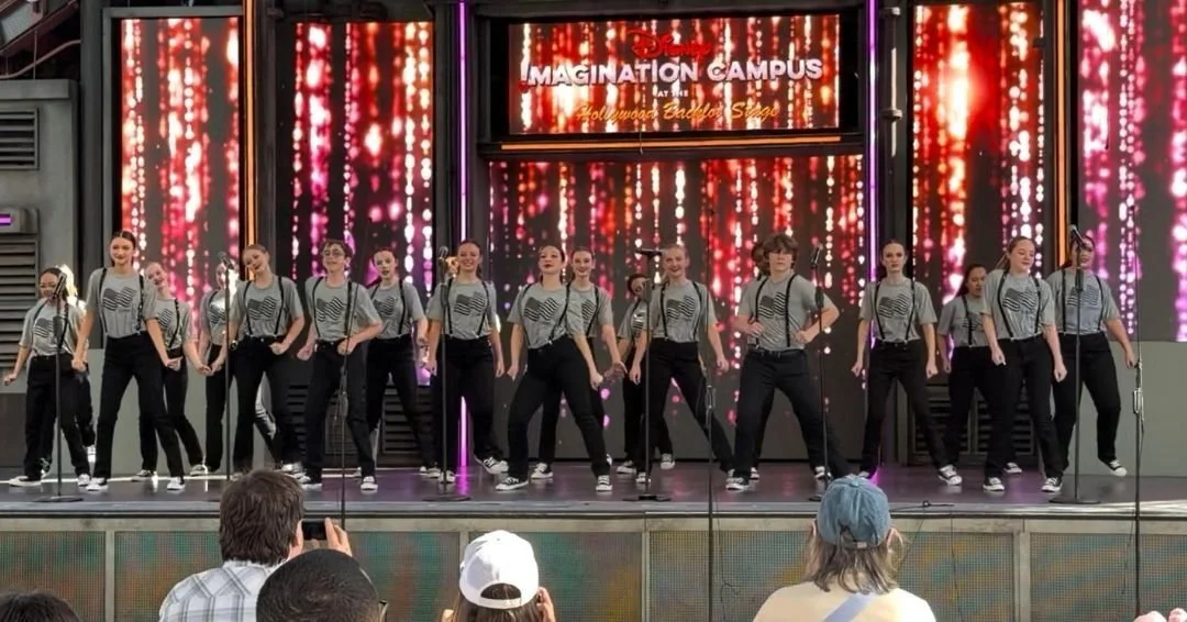 Our Show Choir, Musical Theatre 2, and Tech Theatre students had a great trip to California this week!

Students performed at Universal Studios on the CityWalk Stage and at Disneyland on the Amphitheatre Stage in California Adventure, representing Fa