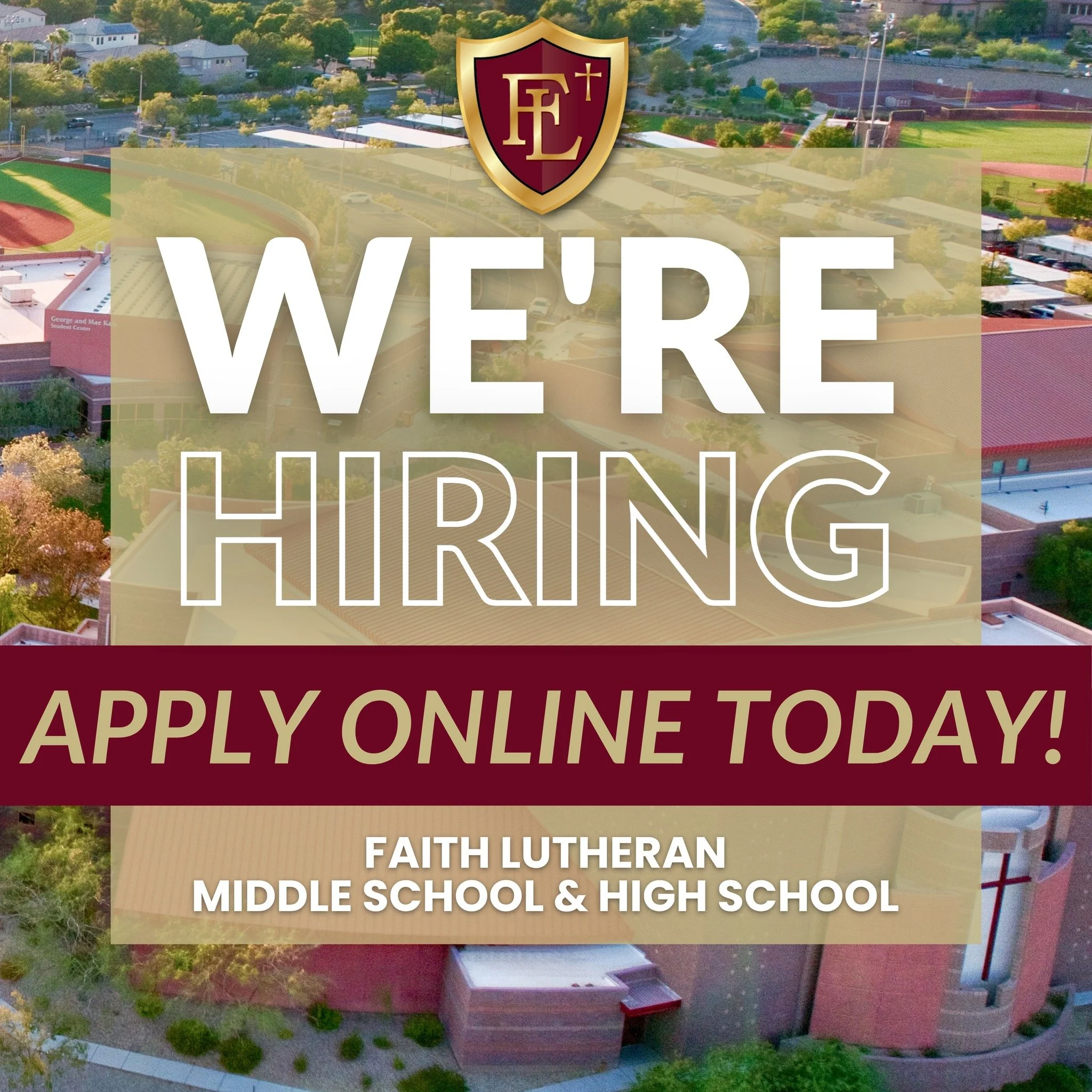 Come work with us! ✨🛡️✨

We&rsquo;re hiring at Faith Lutheran Middle School &amp; High School! If you&rsquo;re passionate about students, community, and Christ-centered education, we&rsquo;d love to have you join our team!

Click the link in our bio