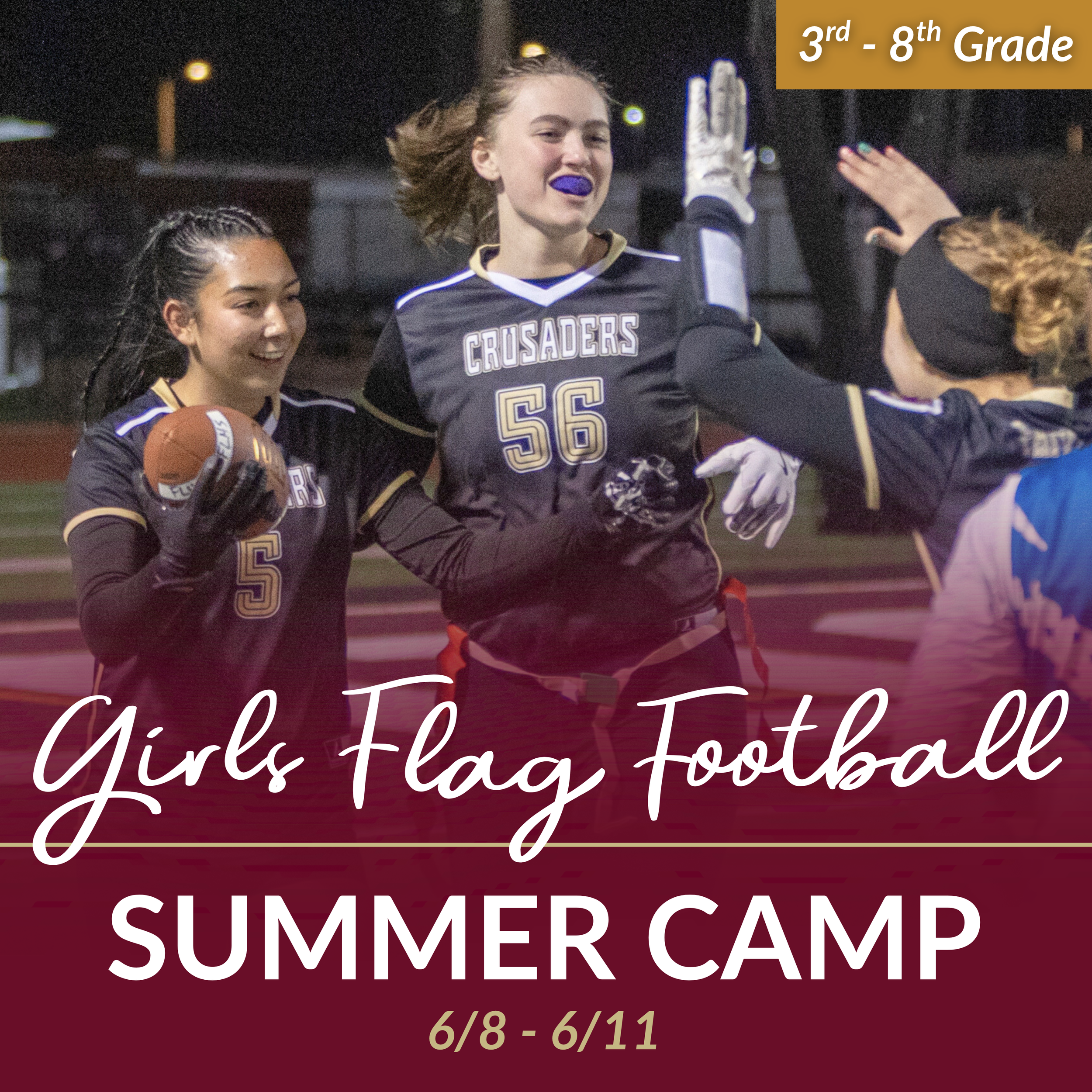 6/8 - 6/11 | Girls Flag Football Summer Camp (Grades 3 - 8)