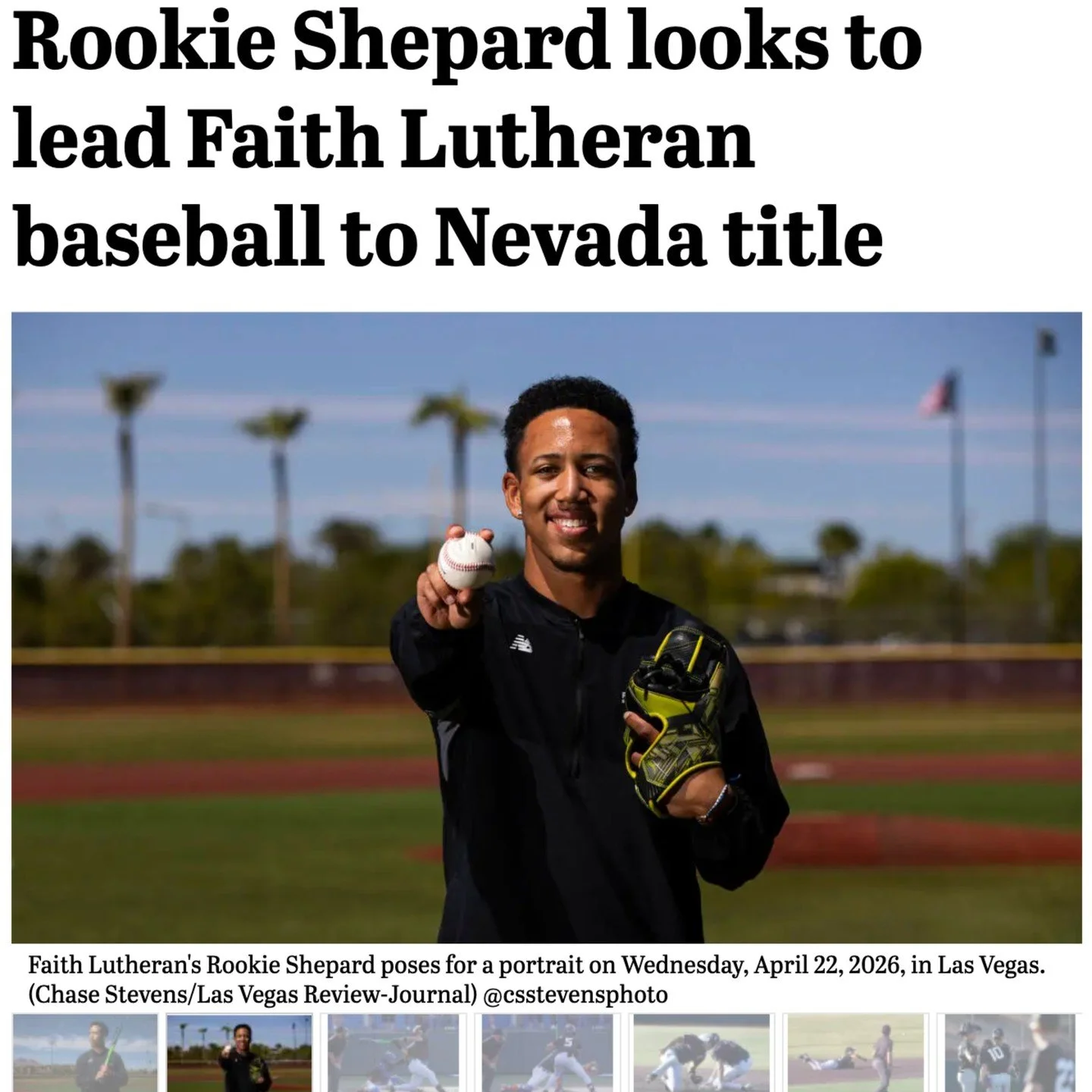 Rookie Shepard (&lsquo;26) was recently featured in the Las Vegas Review-Journal!

The article highlights his journey in baseball, recognizing him as one of the top youth players in Southern Nevada and a Top 100 MLB Draft prospect! 

Check out the ar