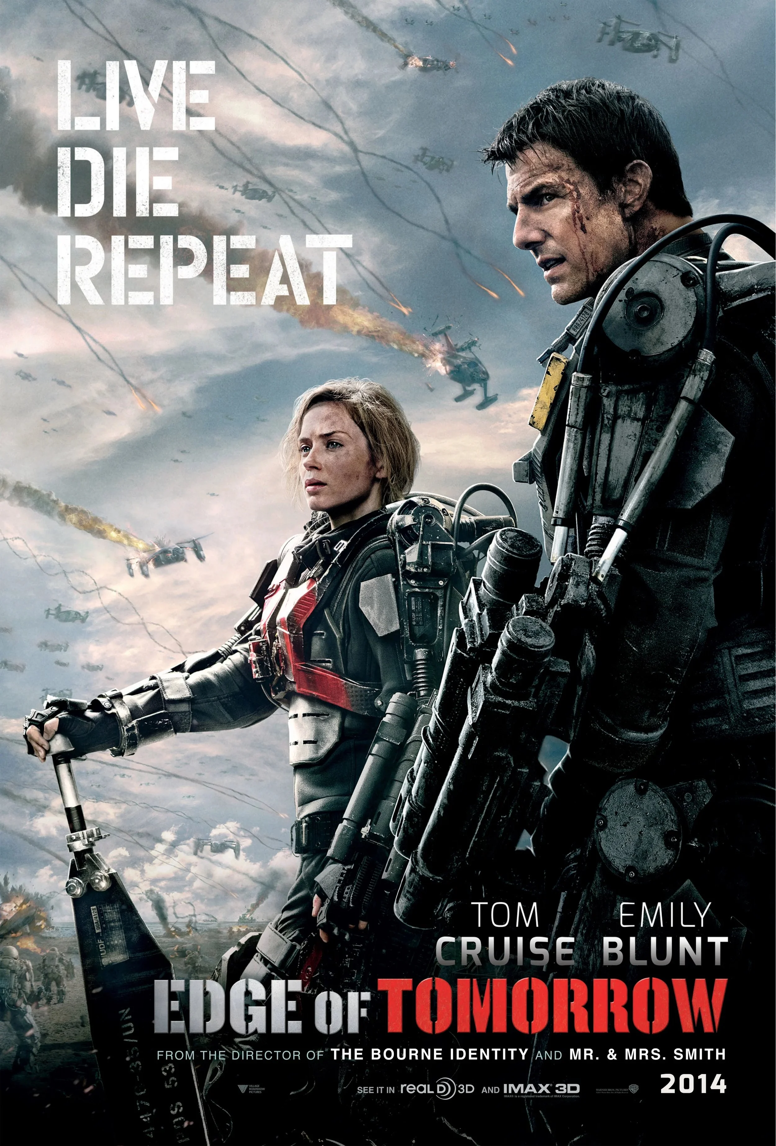 EDGE OF TOMORROW • 3D Editor.
Dir. Doug Liman.
Prod/Dis: Warner Bros Pictures.
113 mins.
Action/Sci-fi.
2013