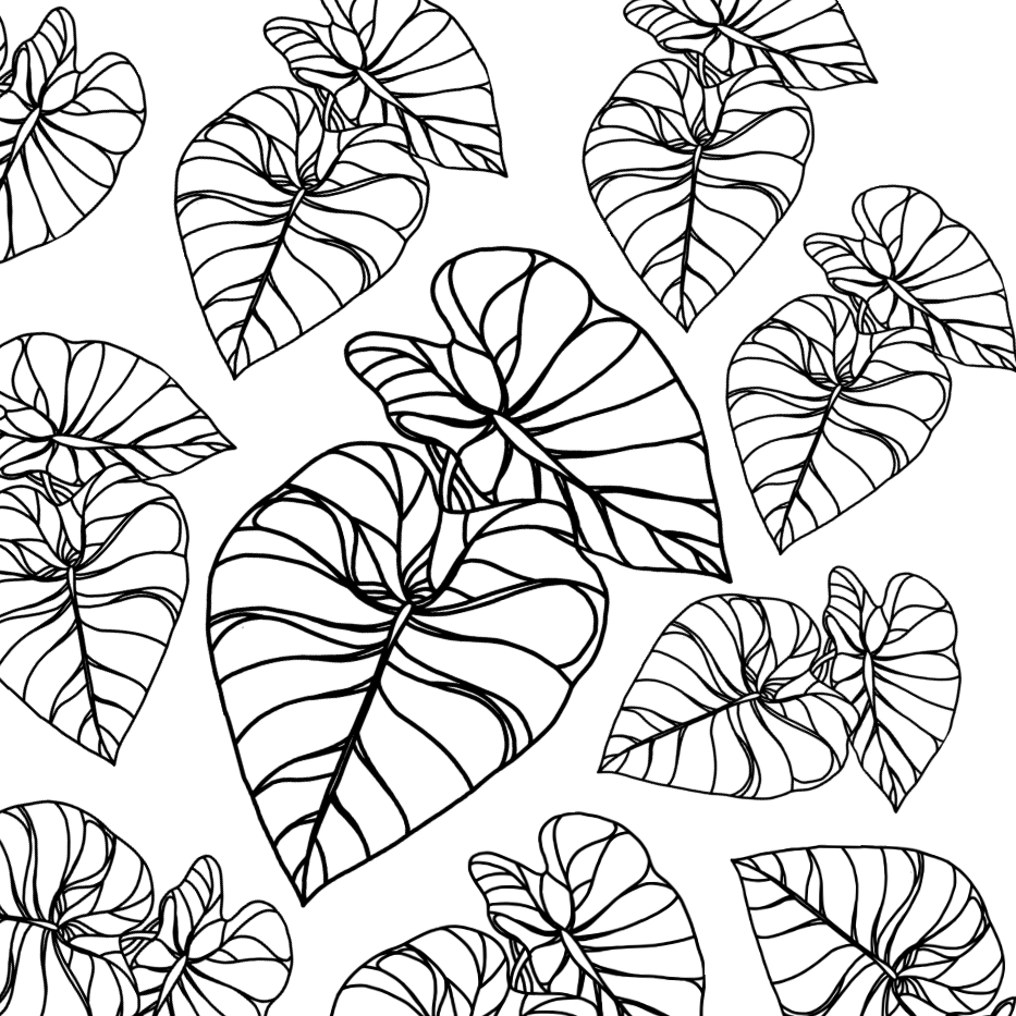 Kalo Leaf Pattern by Wyland